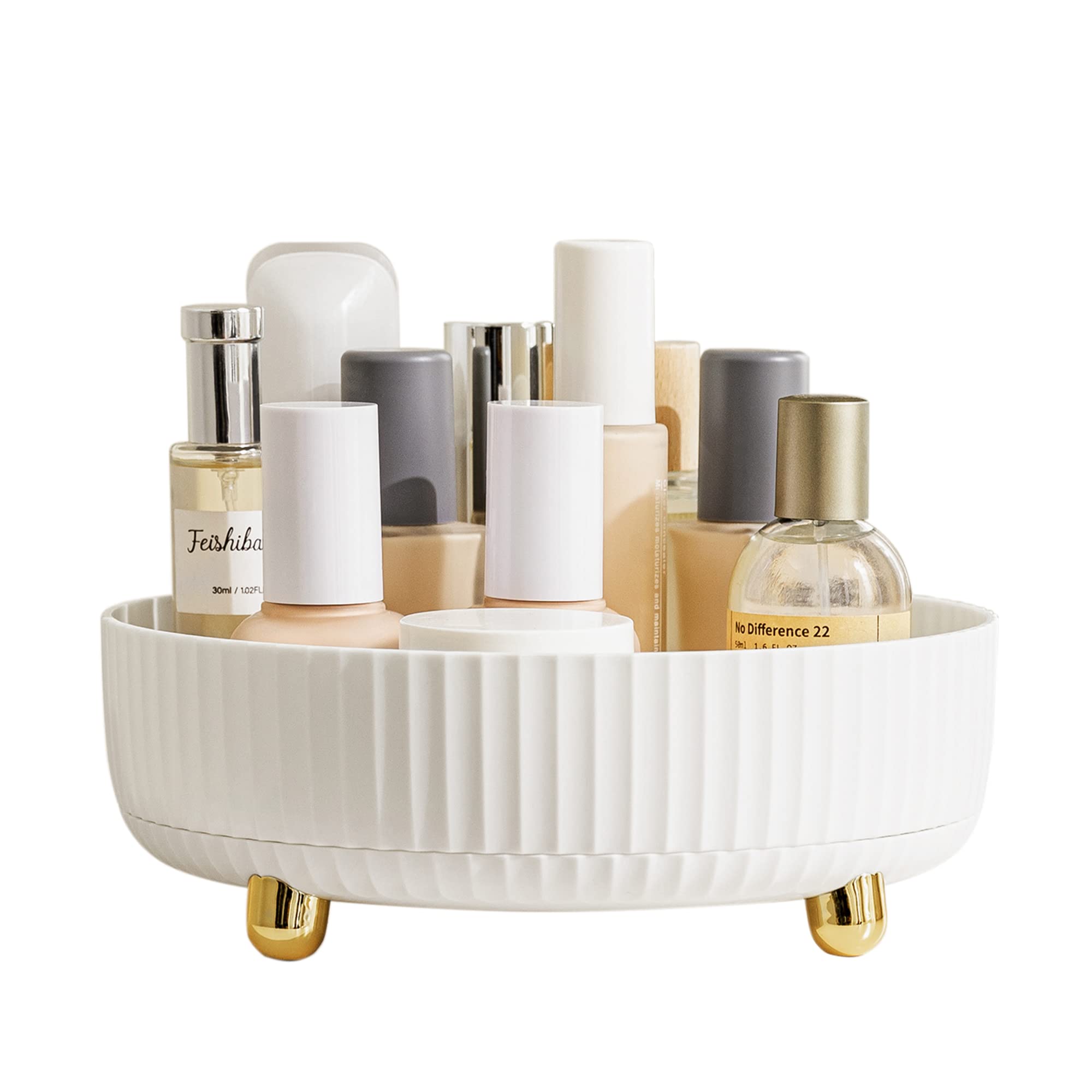 Hblife Makeup Organizer, 360 Degree Rotating Perfume Organizer, 8.6 Inches Large Capacity Lazy Susan For Bathroom Counter Or Van