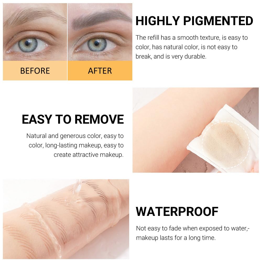 6Pcs Brow Pencil, Wooden Hard-Core Eyebrow Pencils, Eyebrow Pencil Dark Brown, Eyebrow And Eyeliner Pencils, Waterproof And Swea