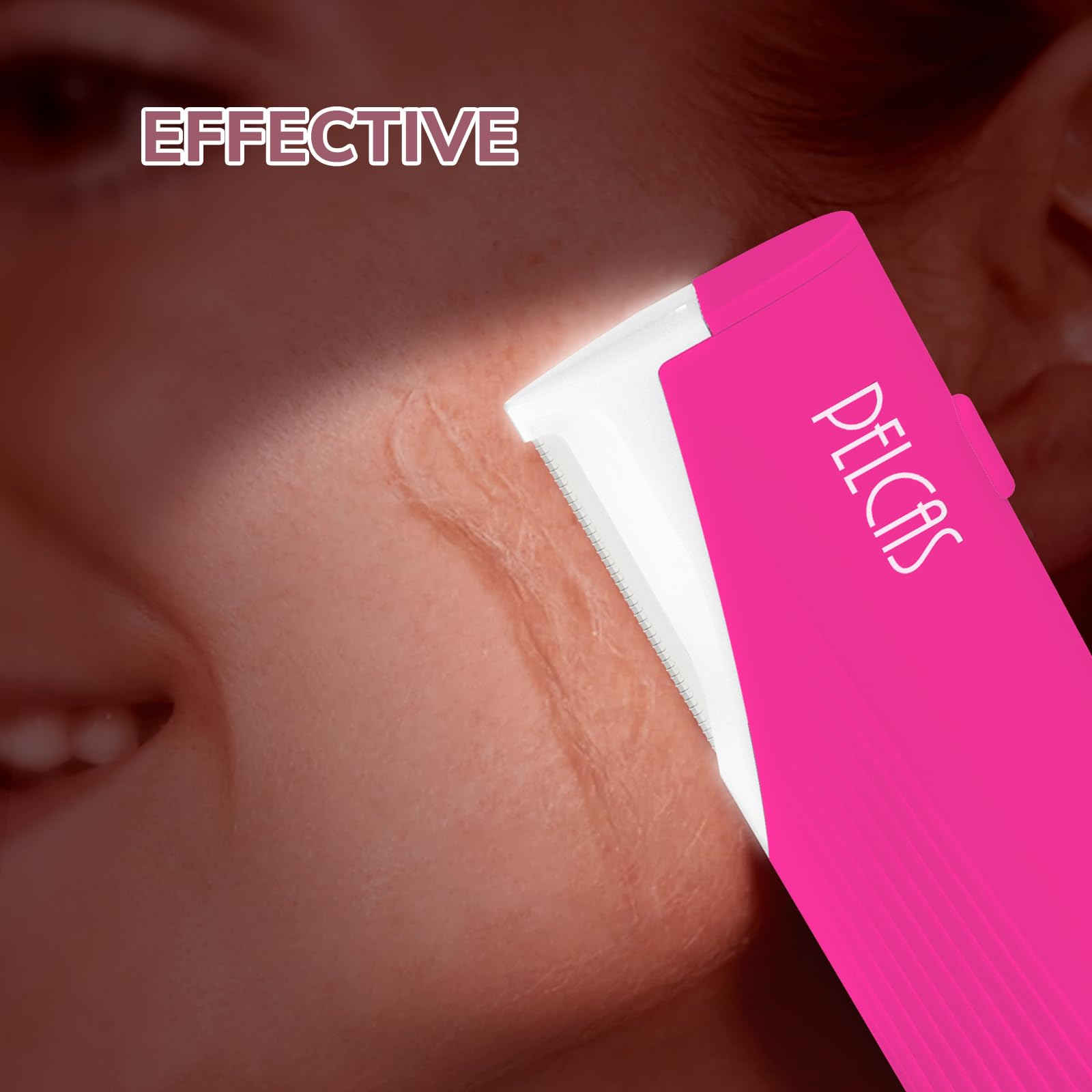 Pelcas Electric Dermaplaning Tool Kit With Led Light, Mini Face Dermaplaning Razor With 6 Replace Blades, Painless 3 Speeds Faci