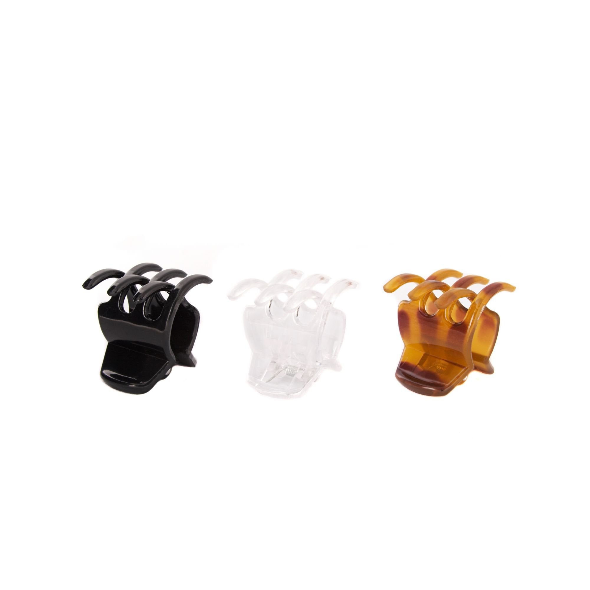 Goody Classic Claw Hair Clips - 6-Count, Clear, Brown And Black - 1/2 Claw Will Gently Keep Hair Secured In Place With A Long La