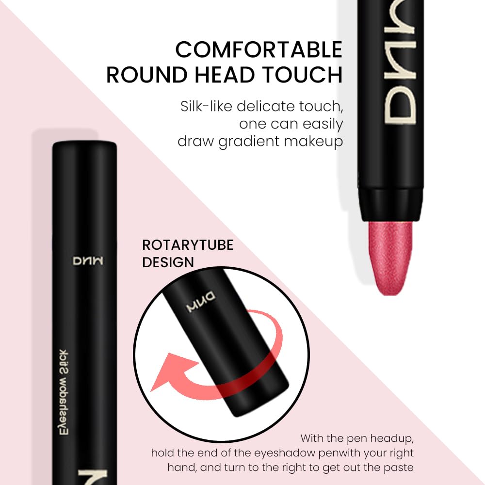 Kaely 2Pcs Cream Eyeshadow Sticks Set For Eyes Waterproof,Red Shimmer Eye Shadow Stick Pencil Pen Bulk Sombras En Crema Para Ojo
