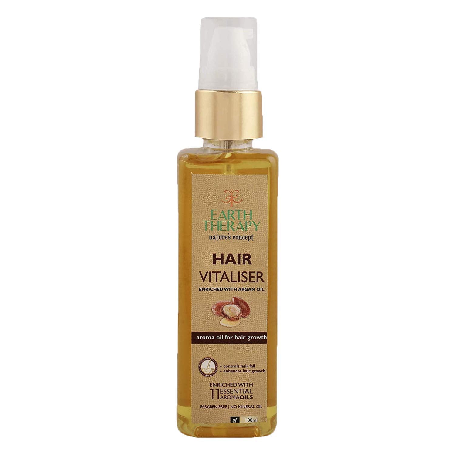 Earth Therapy Hair Vitaliser Infused With Argan Oil, Ylang Ylang Oil Promotes Hair Growth, Anti Hairfall, Strengthing Roots For 