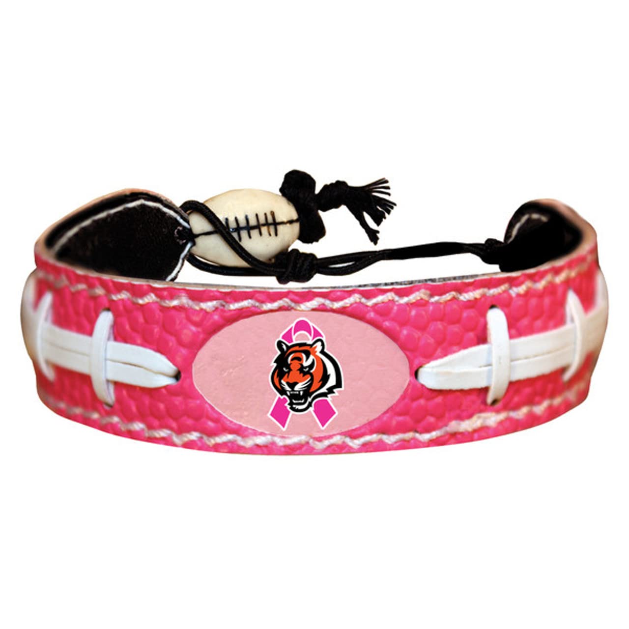 NFL Cincinnati Bengals Breast Cancer Awareness Ribbon Pink Football Bracelet
