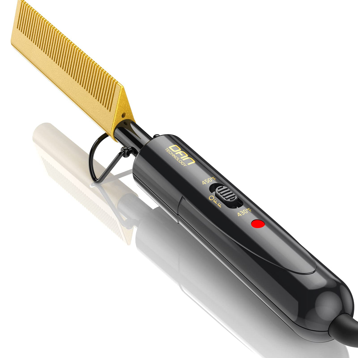 Dan Technology Hot Comb Electric For Wigs,450?Small Hot Comb For Edges,Low And High Temperatures, Hair Straightening Comb For Bl