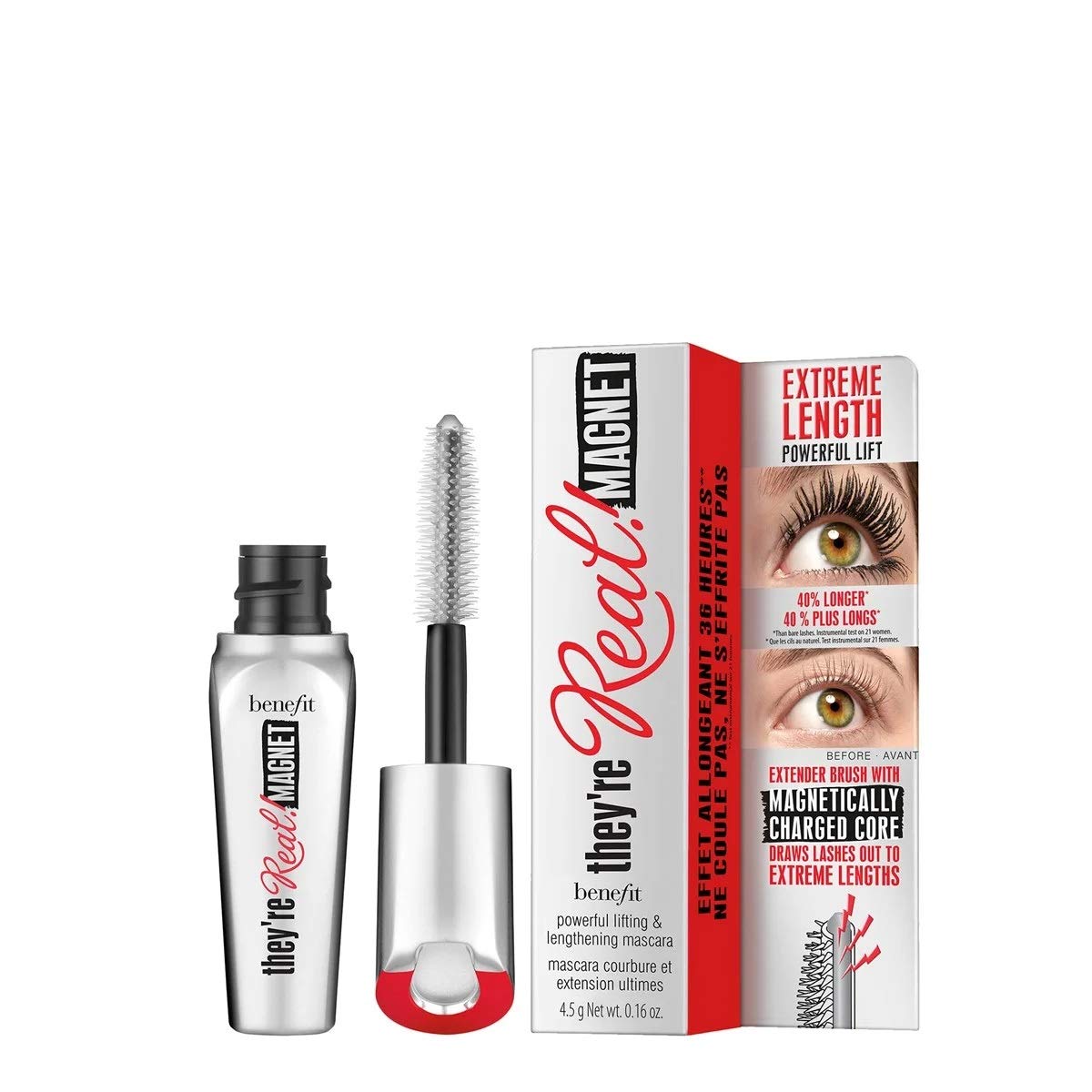 Benefit Cosmetics Mini Theyre Real Magnet Extreme Lengthening Mascara Supercharged Black