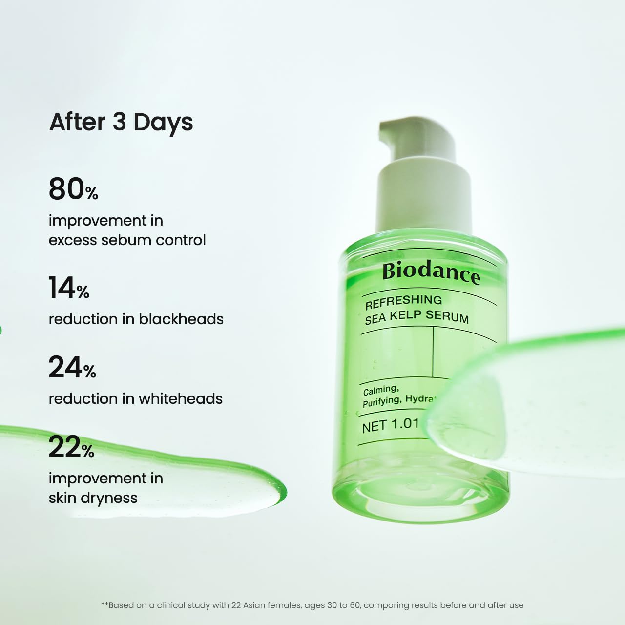 BIODANCE Refreshing Sea Kelp Serum, Oil & Sebum Control, Calming Serum for Oily & Combination Skin, Korean Skincare | 1.01 fl.oz