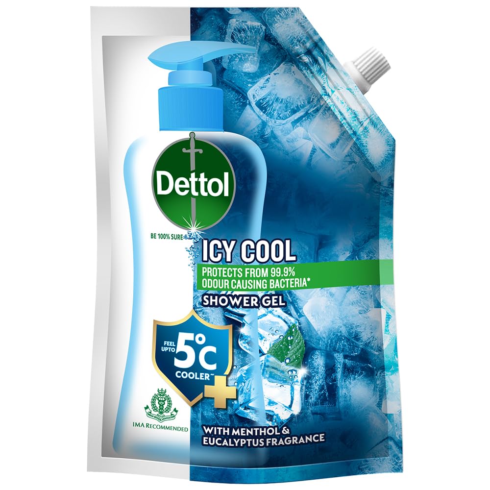 Dettol Body Wash And Shower Gel For Women And Men, Cool- 450Ml | Soap-Free Bodywash | 12H Complete Odour Protection