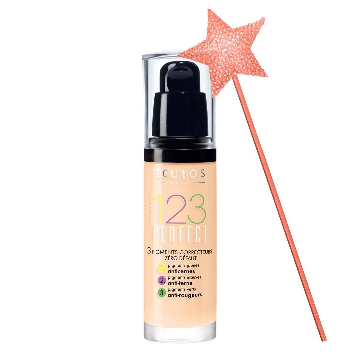 Bourjois Fond de Teint 123 Perfect Foundation for Women, 51 Vanille Clair, 1 Ounce