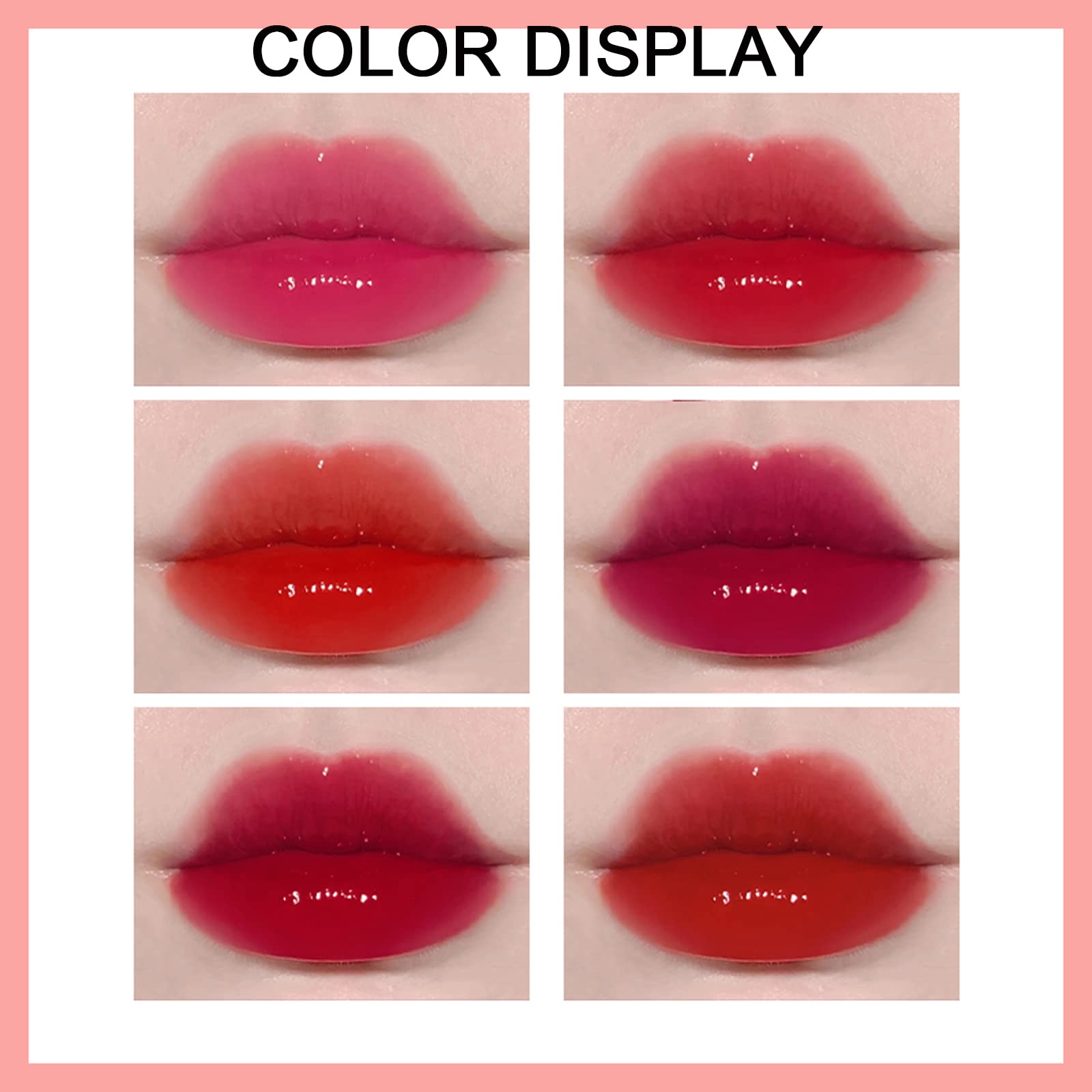 6 Colors Lip Tint Stain Set, Korean Lip Gloss Mini Liquid Lipstick, Lip And Cheek Tint, Long Lasting Non-Stick Cup Waterproof Ma