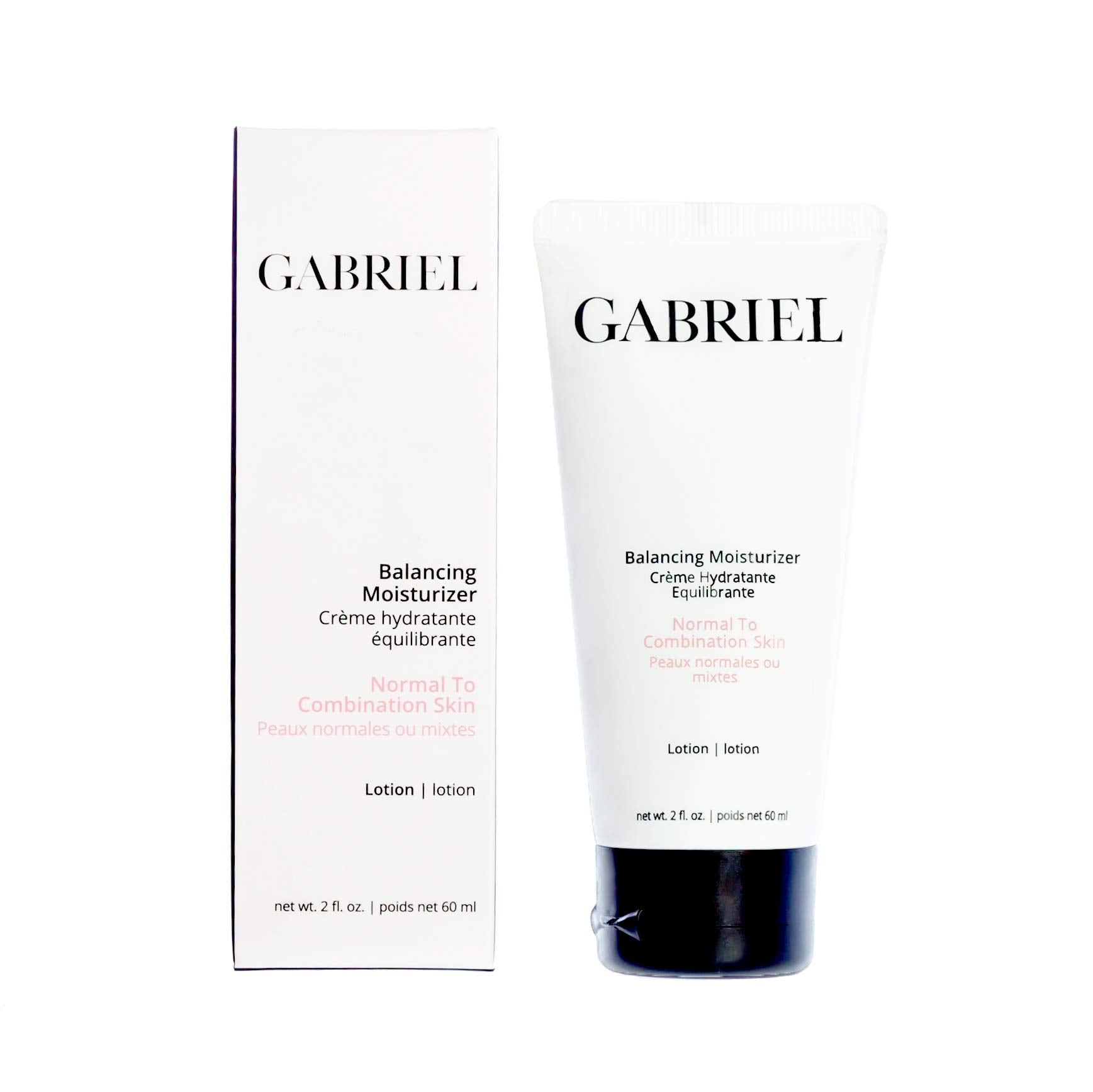Gabriel Cosmetics Vegan Moisturizer, Natural & Paraben-Free, 2 fl oz, Model 105