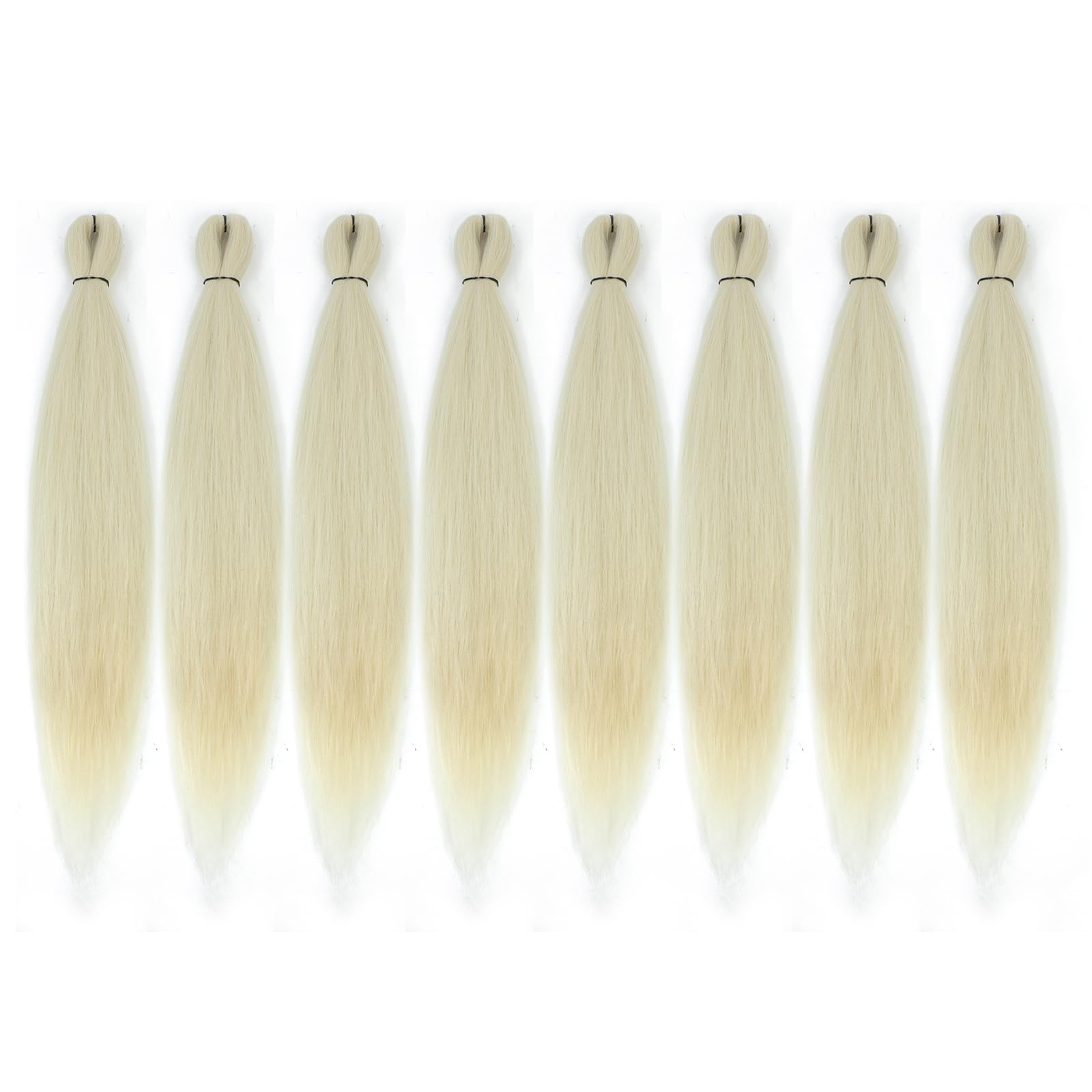 Difunee Pre-Stretched Braiding Hair - 20 Inch 8 Packs Off-White Mid-Length Braiding Hair For Twist Or Box Braids, Yaki Texture H