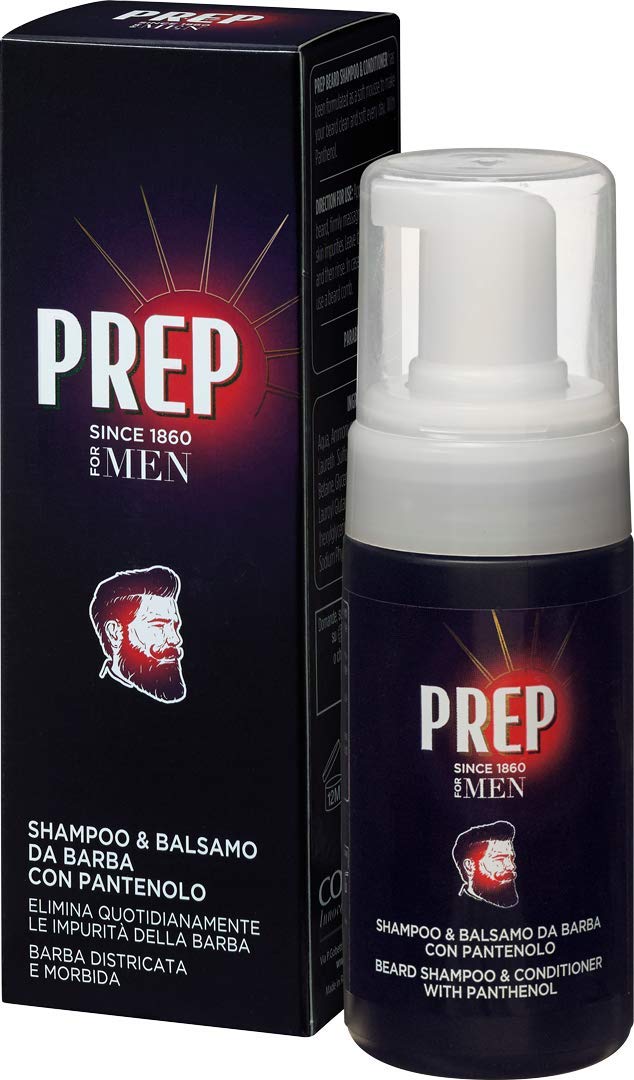 Prep Beard Shampoo & Conditioner With Panthenol By For Men - 3.4 Oz Shampoo & Conditioner, 3.4 Oz