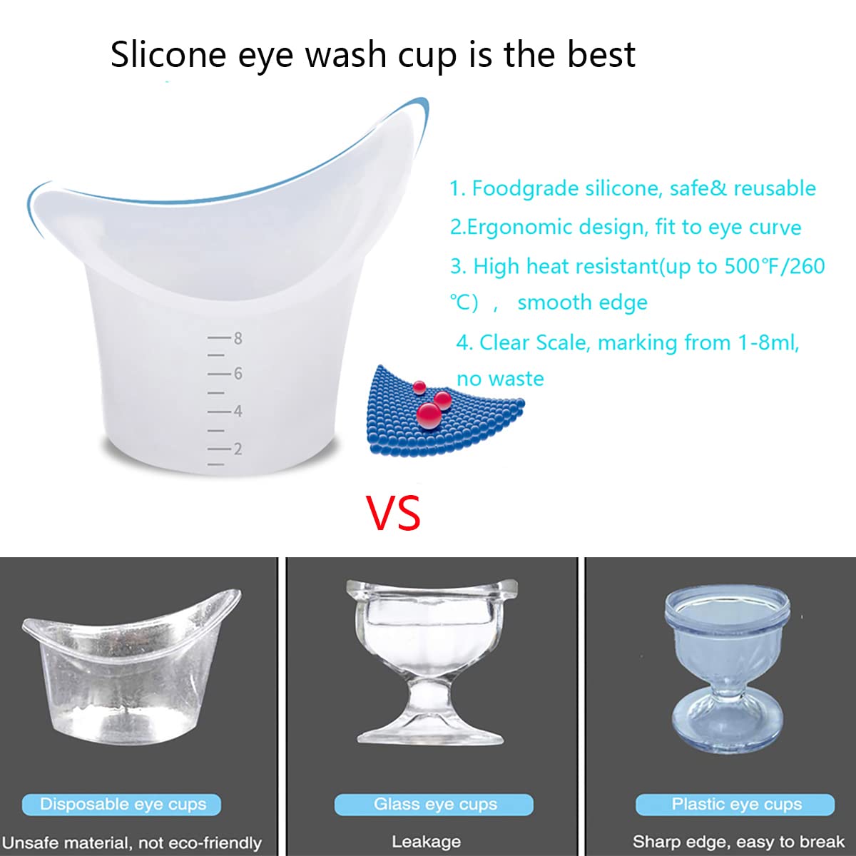 Gdeal Eye Bath Silicone Eye Wash Cup Set Of 12 For Refresh And Clean Tired Eyes