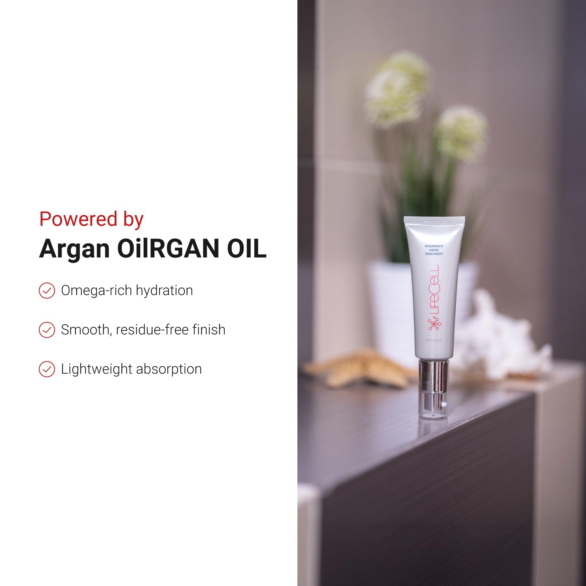 LifeCell Retinol + Vitamin C Overnight Hand Treatment - Anti-Aging Hand Cream for Dark Spots, Wrinkles & Dry Skin - Moisturizing