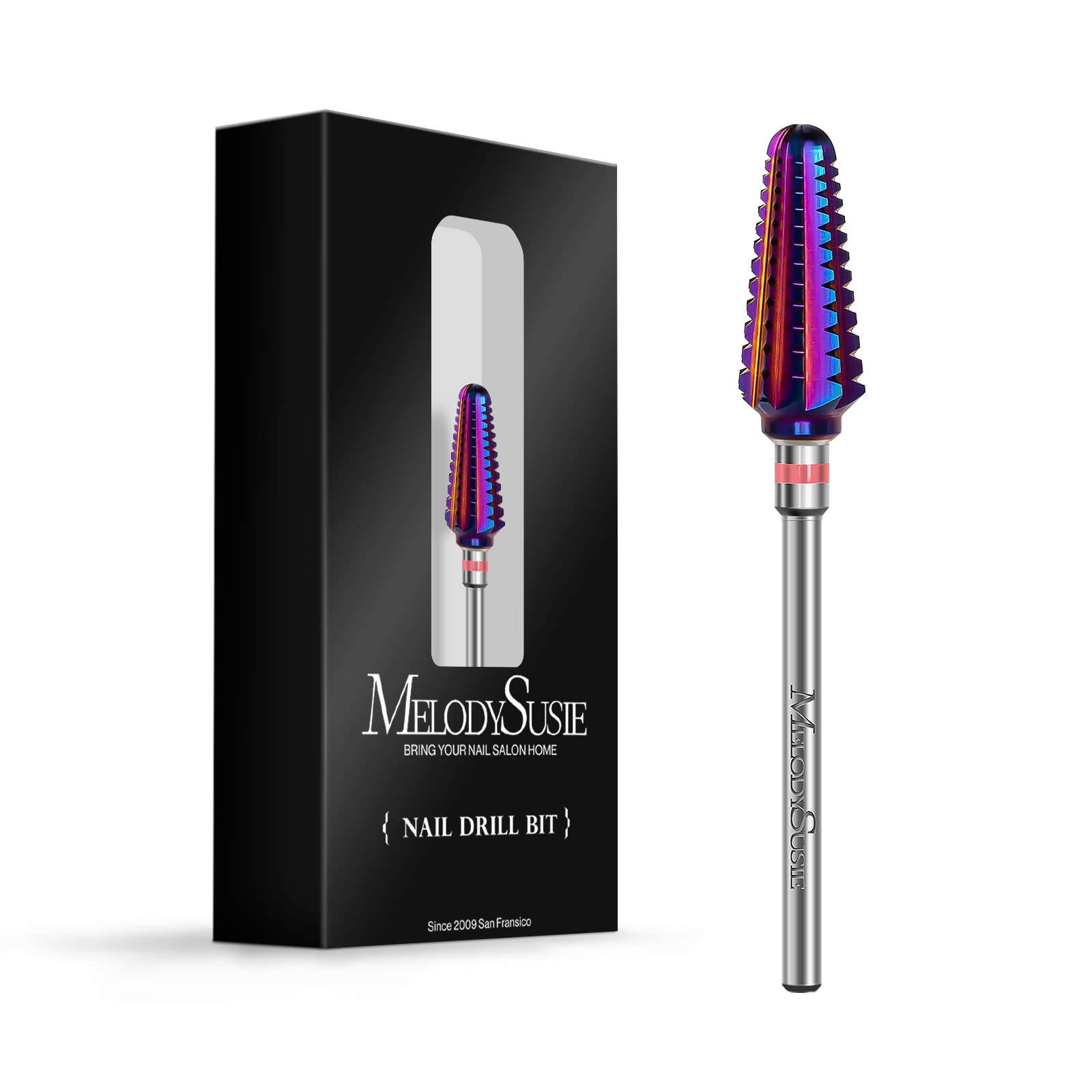 MelodySusie Professional Tornado Nail Drill Bits, 3/32 ' ' Carbide Tungsten Multi-function Bits, Suitable for Manicure Pedicure 