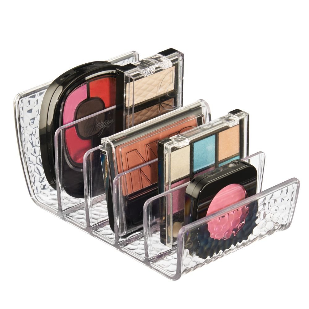 iDesign Rain Vertical Textured Plastic Palette Organizer for Storage of Cosmetics, Makeup, and Accessories on Vanity, Countertop