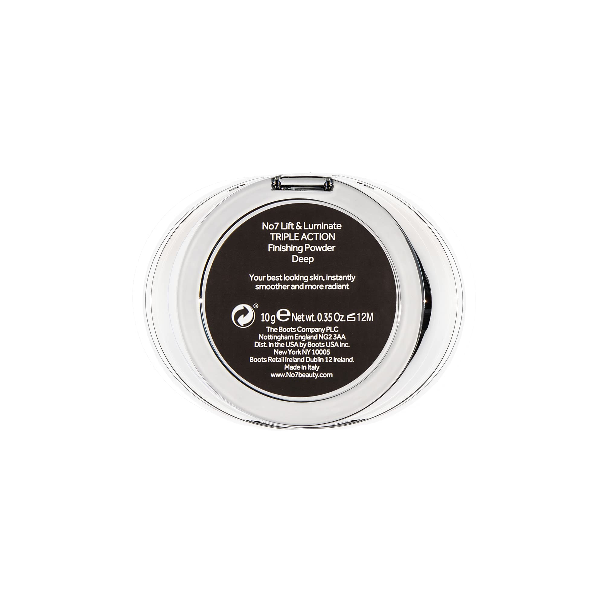 No7 Lift & Luminate Triple Action Powder - Deep - Pressed Makeup Setting Powder For Face - Compact Setting Powder Reduces The Ap