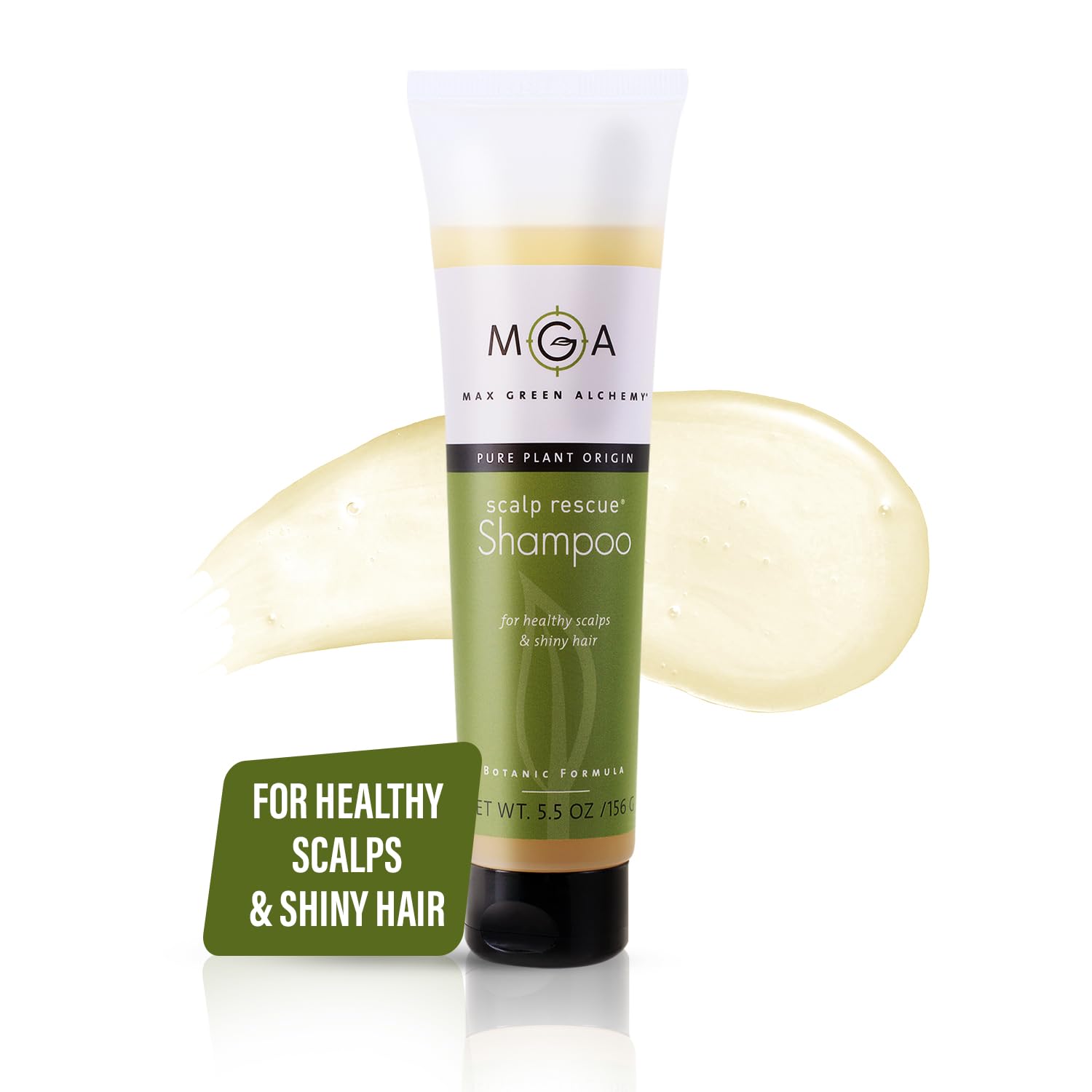 Max Green Alchemy Scalp Rescue Shampoo | No Parabens, Sulfates, PEGs or Quats. Natural Herbal Scent For All Hair Types. With Lem