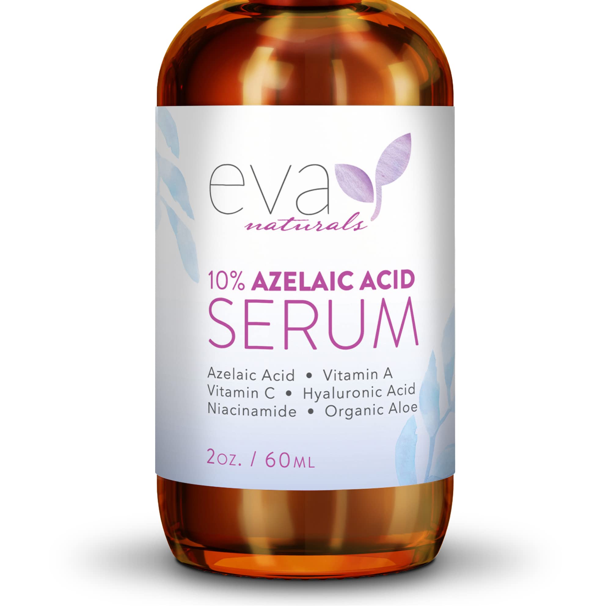 Azelaic Acid 10% Facial Serum, 2 Oz., Skin Brightening Hyaluronic Acid And Niacinamide, Redness Relief, Fade And Repair Dark Spo