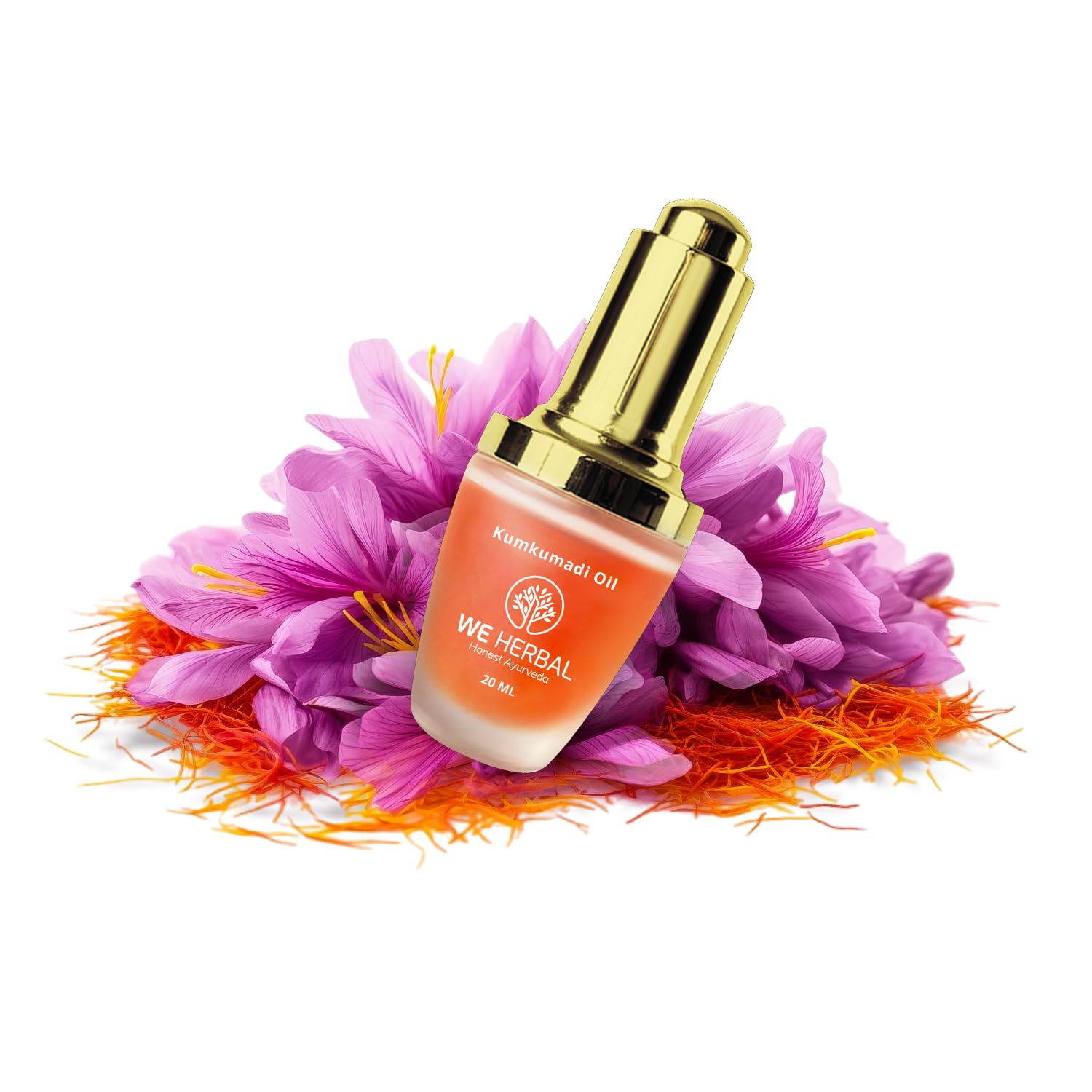 Weherbal Kumkumadi Face Oil | Ayurvedic Brightening & Anti-Ageing Serum With Saffron, Turmeric & Sandalwood | Repairs Pigmentati