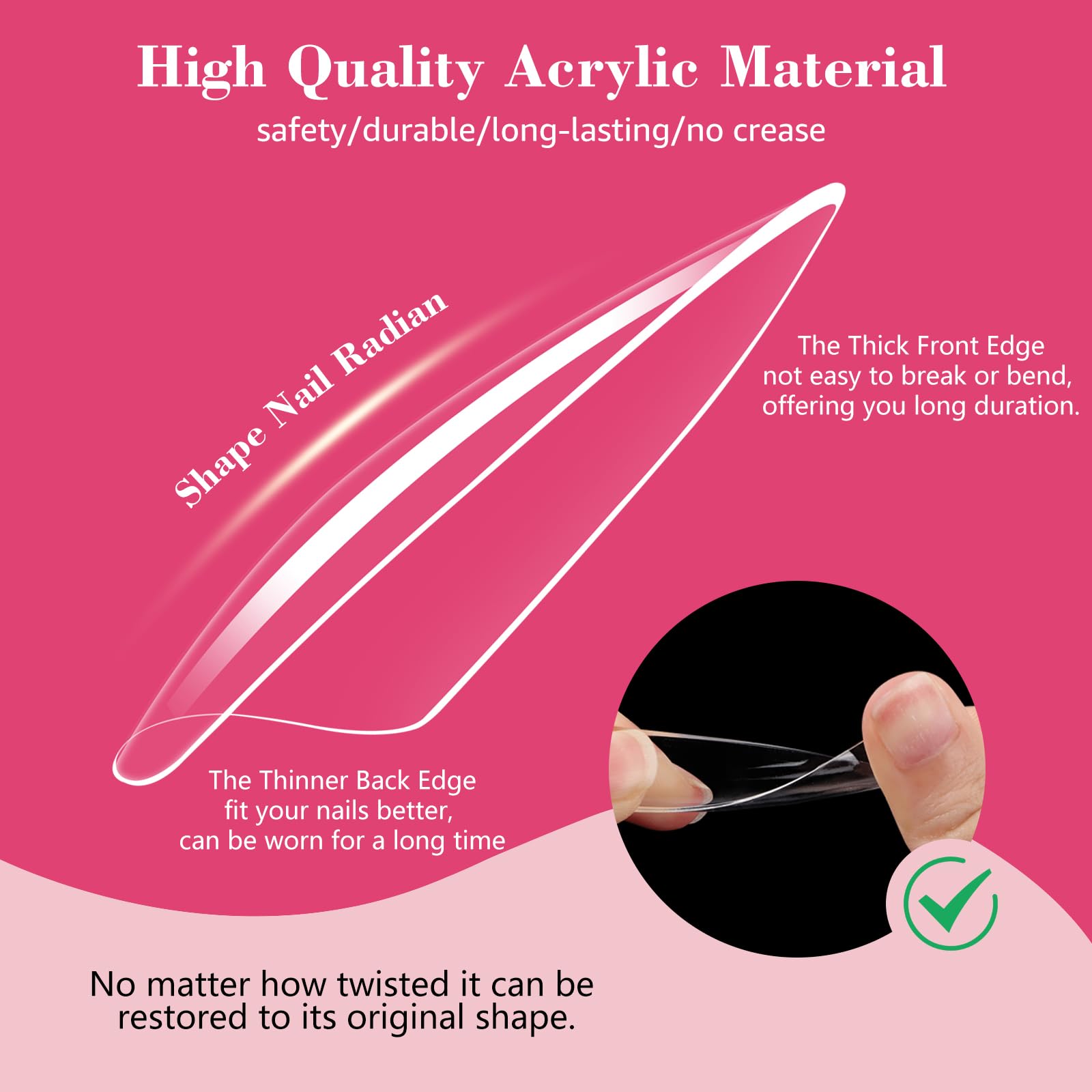 504Pcs 3Xl Stiletto Nail Tips, Full Cover Clear Nail Tips For Acrylic Nails Professional, 12 Sizes Tapered Square Acrylic Full N