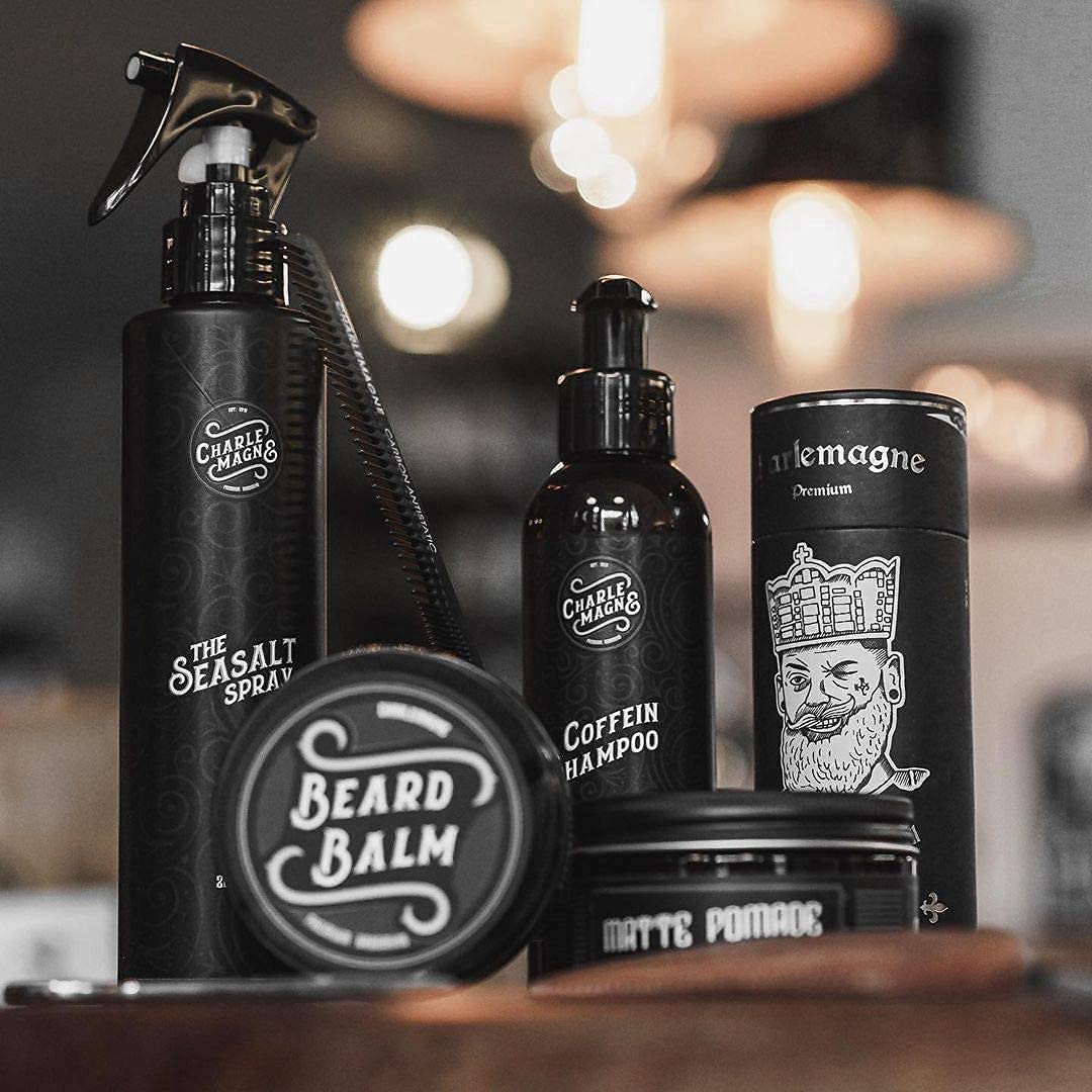 charlemagne Premium Matte Pomade - Strong Hold - Elegant Fragrance - Matt Look Finish for the Hair - Matt Hair Wax for MenMen -