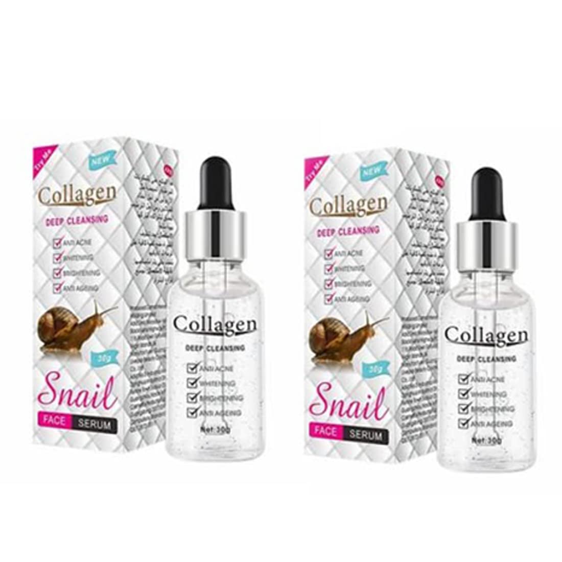 Digitalzap Snail Collagen Face Serum | AntiAging, Hydrating & Moisturizing Serum For Youthful, Glowing Skin | 30G(Pack Of 2)