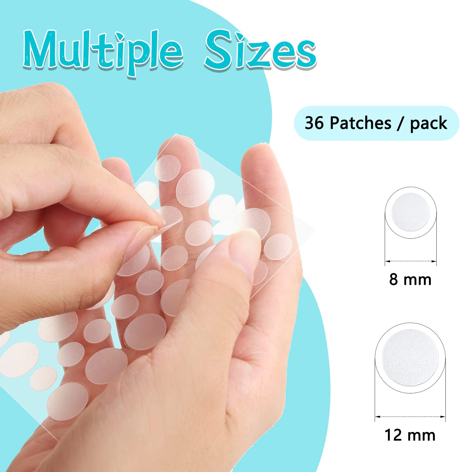Pimple Patches for Face 180 Counts Hydrocolloid Acne Patches for face Invisible Zit Patches Acne Spot Treatment/Blemish Patches