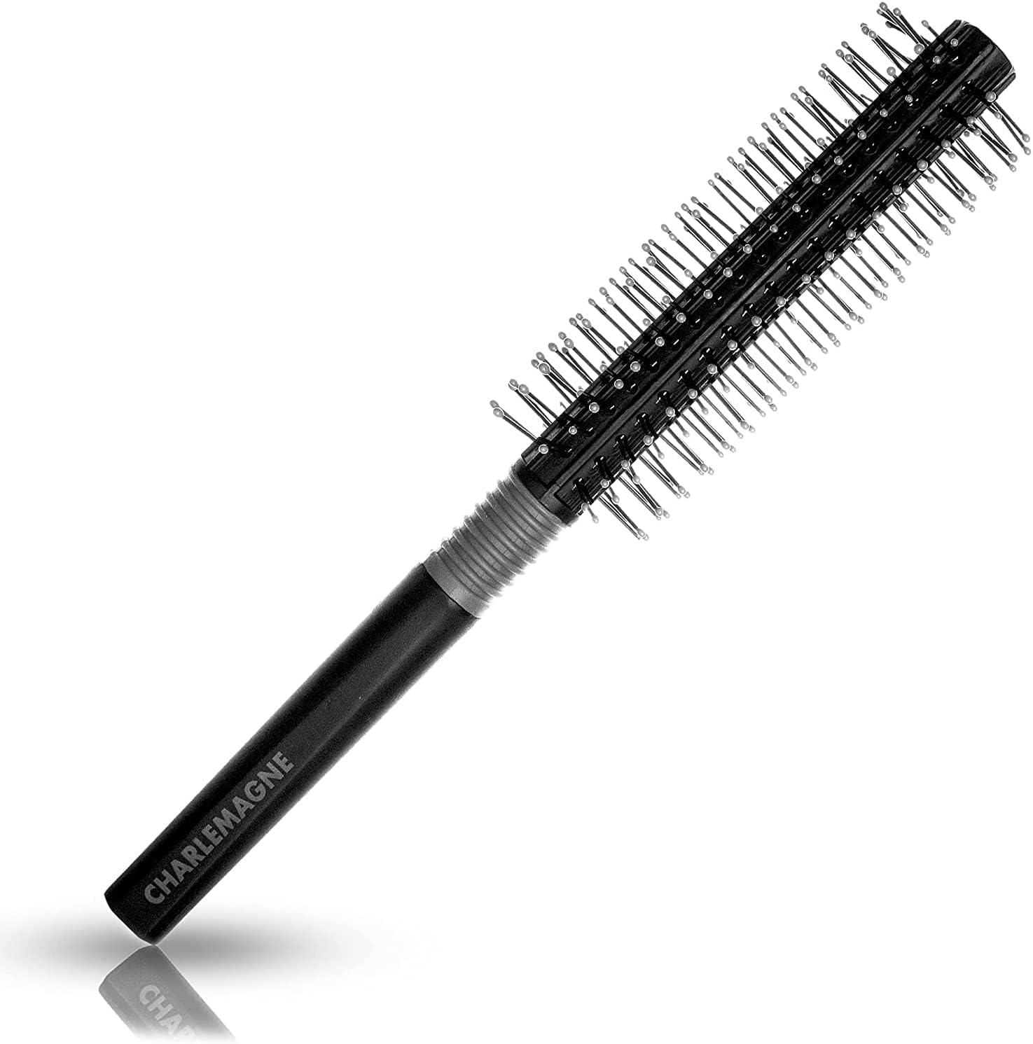 Charlemagne Round Brush - Round Brush/Round Hair Brush - Men Hair Brush - Small Round Brush - Round Beard Brush - Rotating Brush
