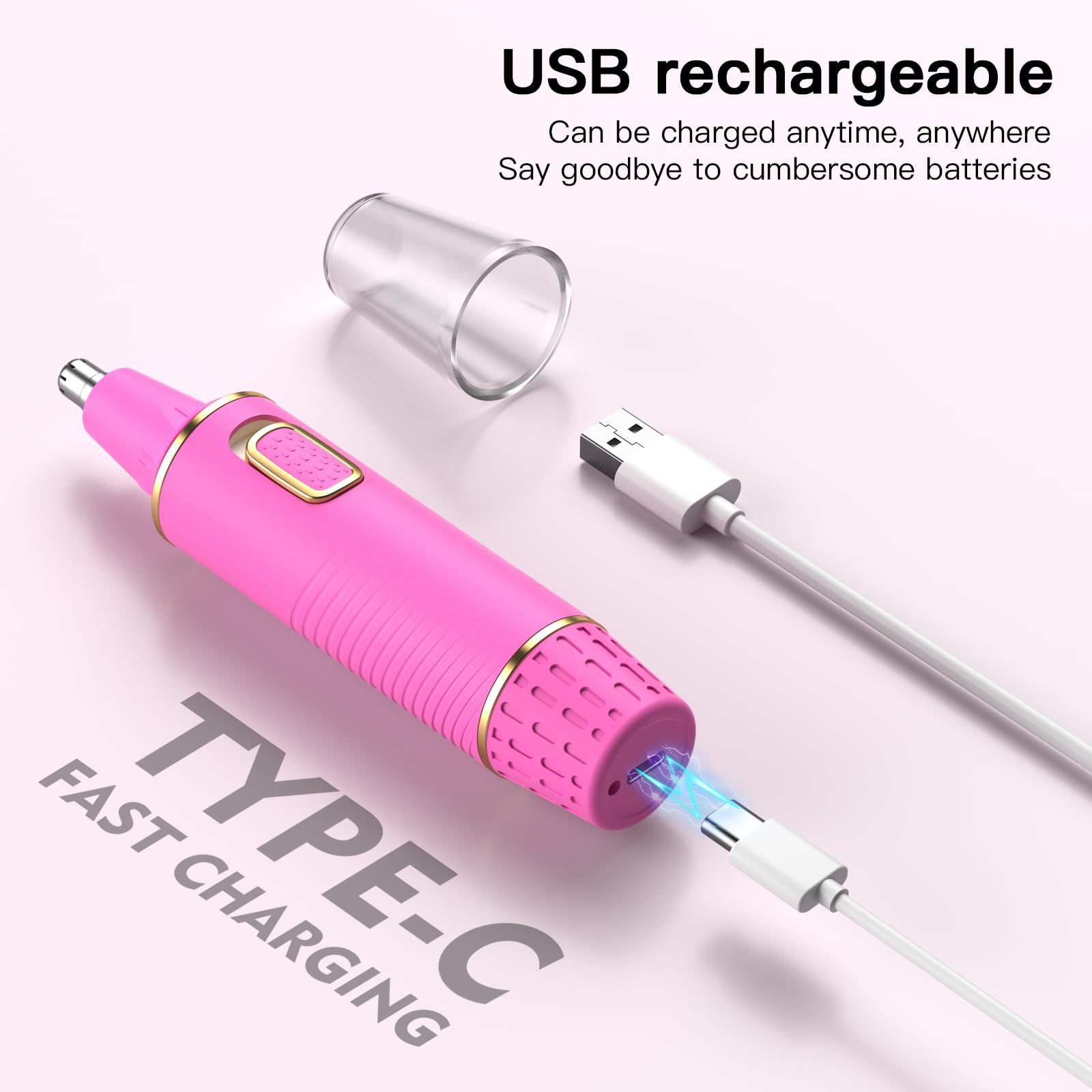 Nose Hair Trimmer For Women, 2024 Painless Usb Rechargeable Nose Hair Trimmer, Ear And Nose Hair Trimmer For Women, Professional