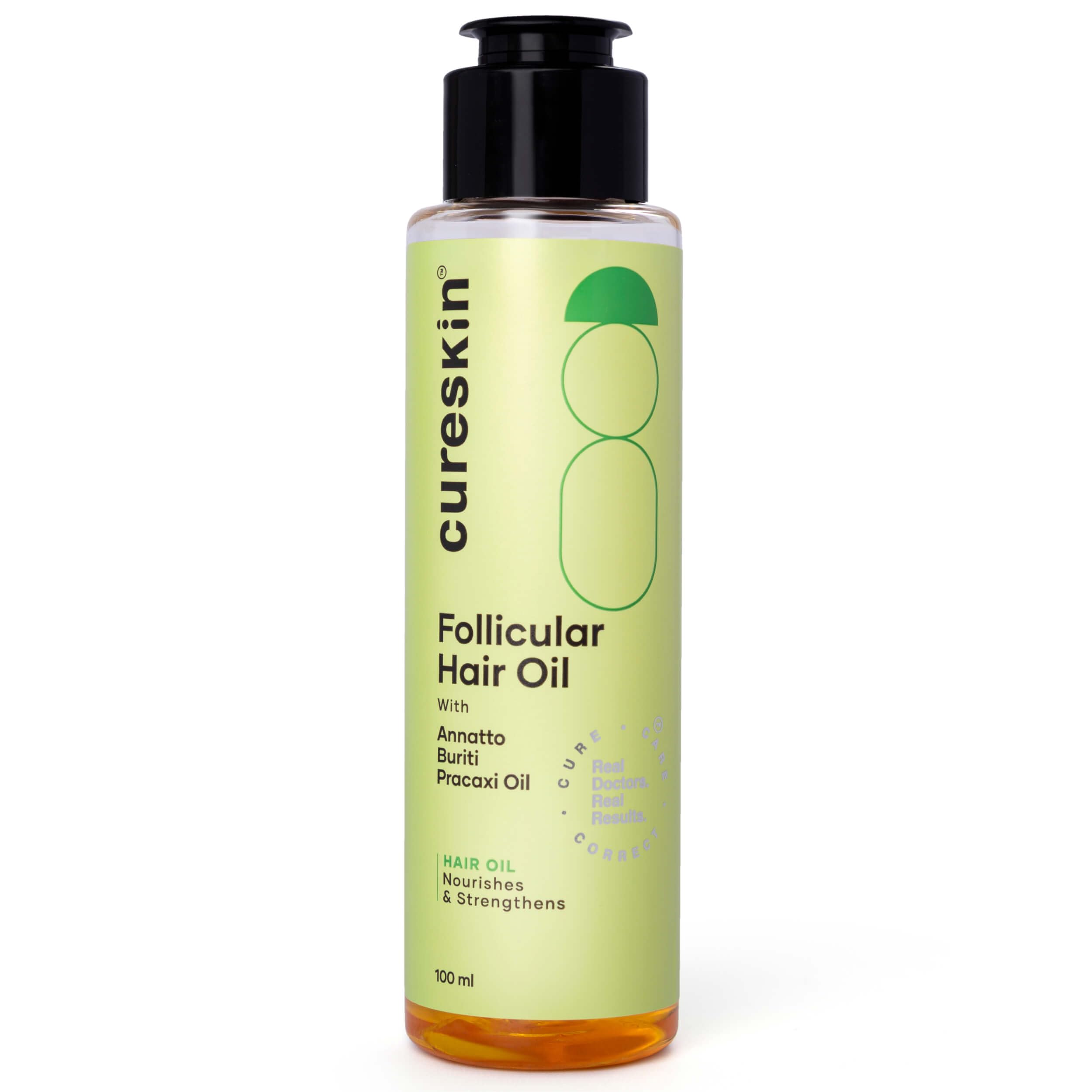 Cureskin Follicular Hair Oil | Nourishes & Strengthens with Annatto, Buriti, Brazil Nut and Coconut Oil, 3.38 Fl Oz (Pack of 1)