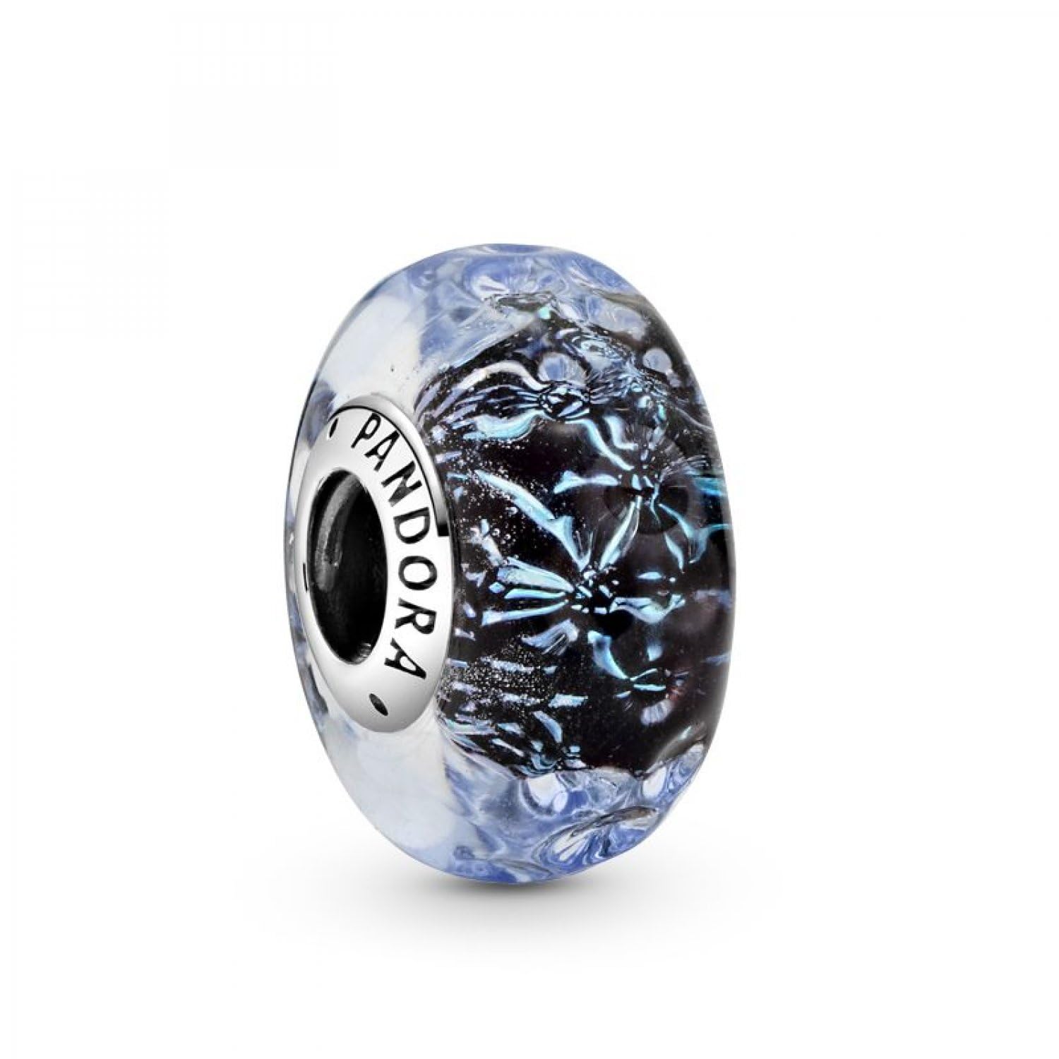 Pandora Charm Murano Dark Blue 798938C00 Silver, 14,8 x 14,8 x 8,6 mm, Metal, Rhinestone