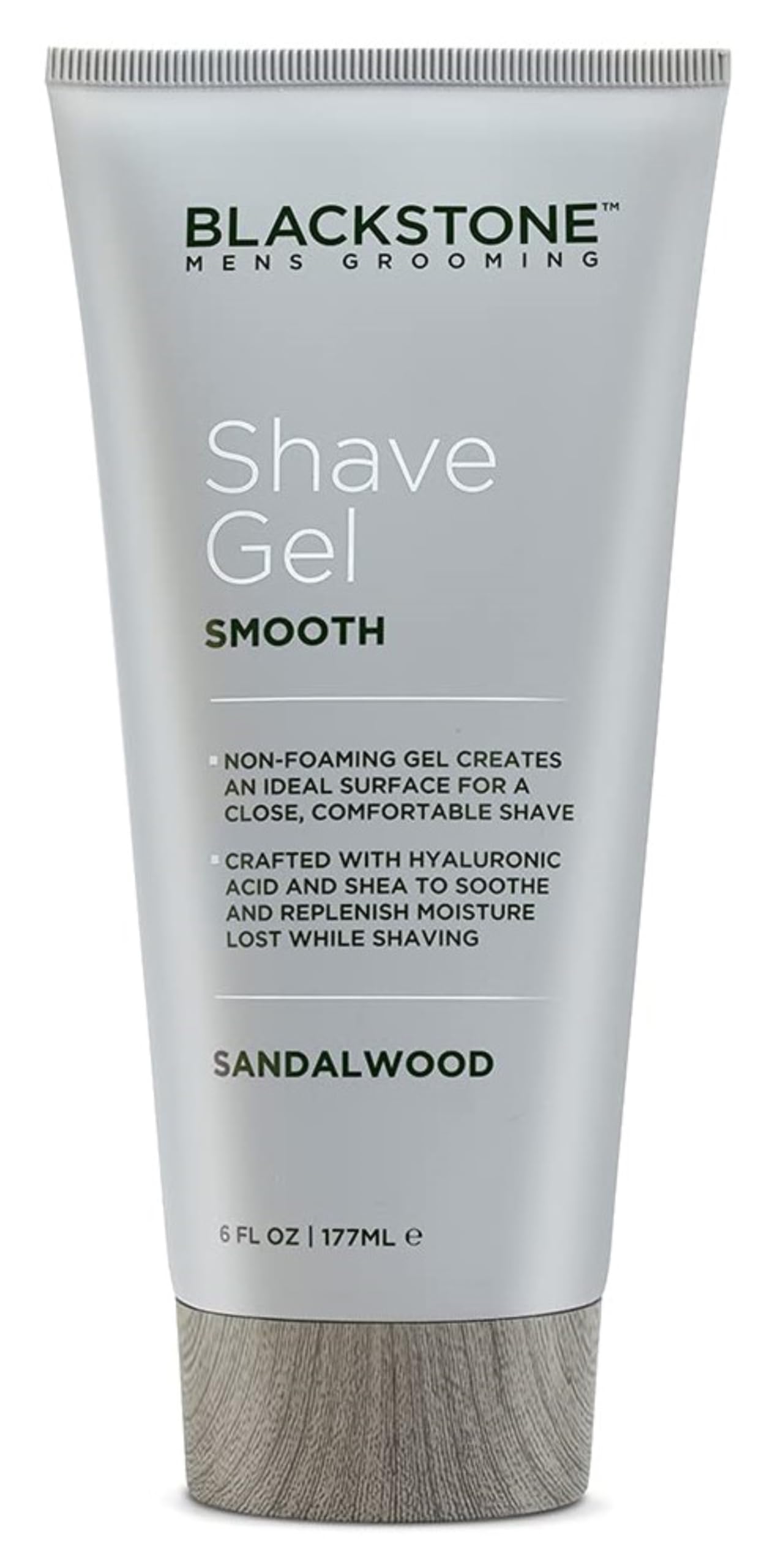 Blackstone Men's Grooming Smooth Shave Gel - Non Foaming for a Smooth Comfortable Shave - Hyaluronic Acid, Shea, Peppermint & Te