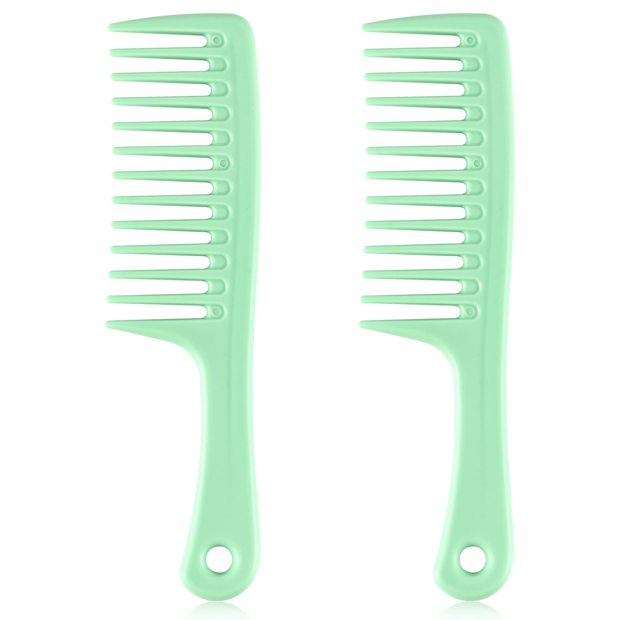 Hyoujin Two Set Large Wide Tooth Comb Detangling Wet Or Dry Hair, Shower Comb For Women, Men, Hair Styling Brush For Black Natur