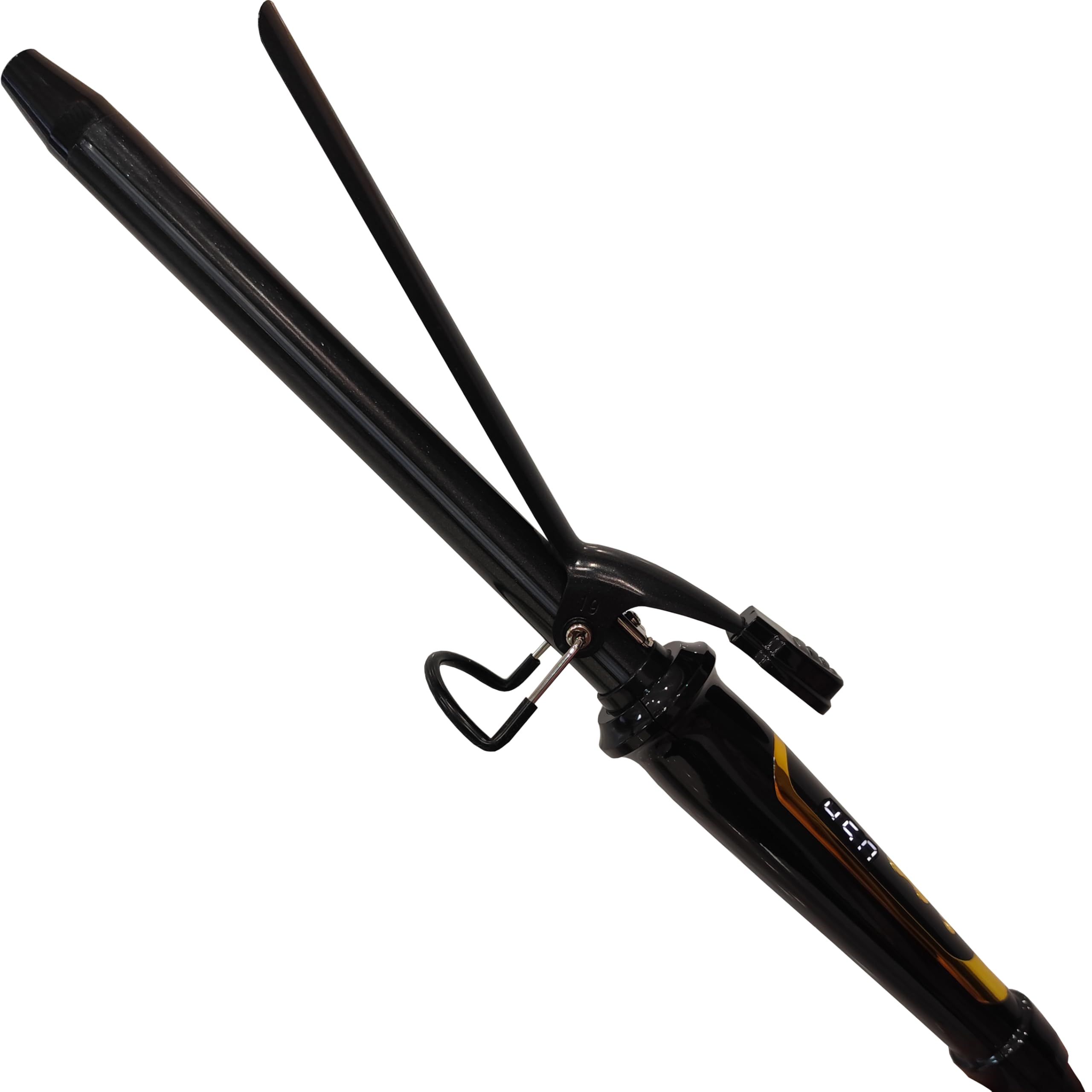 abp 3/4 Inch Curling Iron Long Barrel with Ceramic Coating for Short/Medium Hair,LED Display Instant Heat up to 450F with clamp,