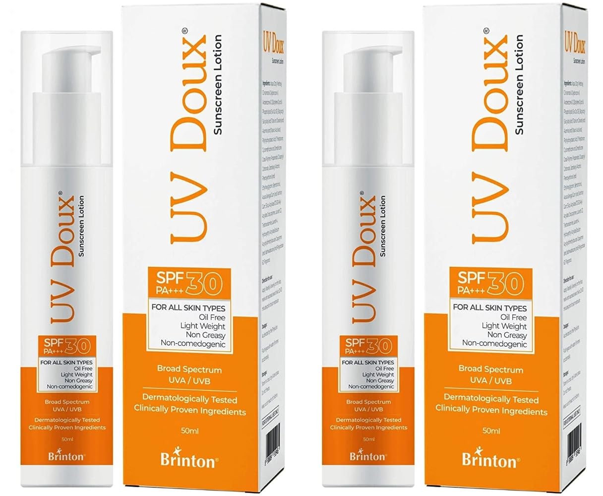 Uv Doux Sunscreen Lotion Spf 30 | IndiaS No.1 Dermatologist Recommended Brand | OilFree | Mineral Uva & Uvb Protection | Sweat 