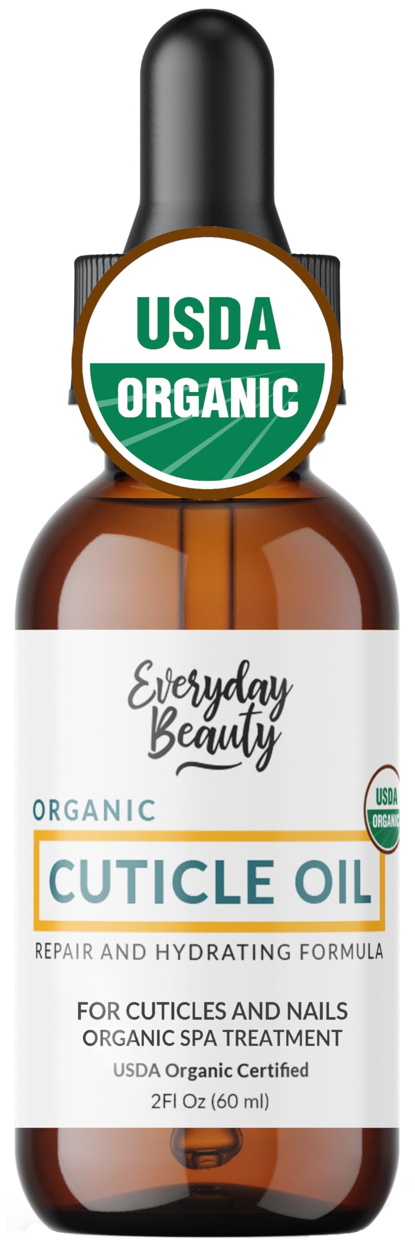 Organic Cuticle & Nail Oil - Repair, Revitalize & Hydrate Cuticles and Nails - Organic Spa Treatment - For Stronger Healthier Na