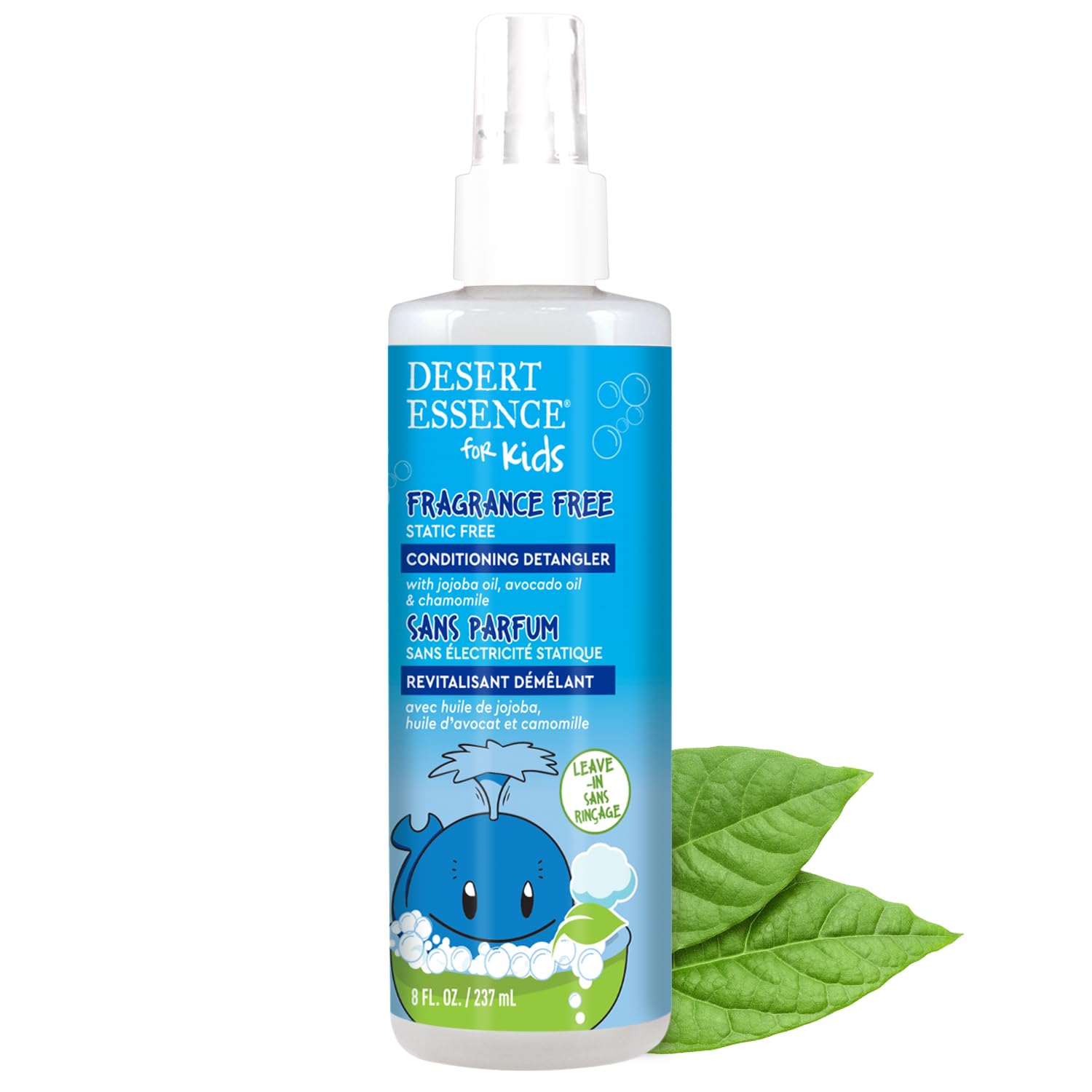 Desert Essence Kids Conditioing Detangler Spray 8.0 fl oz - Vegan, Gluten-Free. Cruelty-Free - Leaves hair smooth, shiny and eas