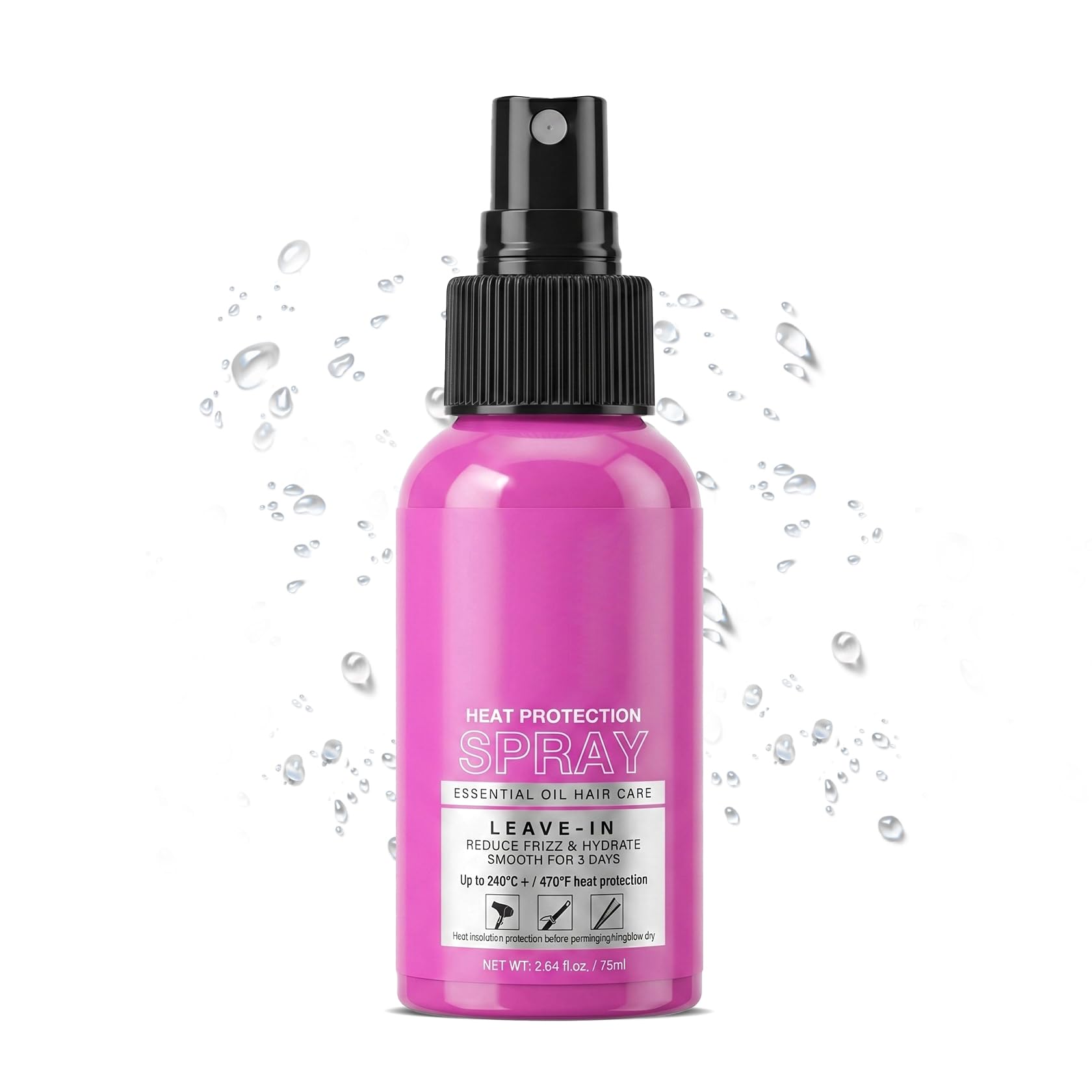 LXTTDABEN Heat Protection Spray for Hair,LeaveIn Moisturizing Hair Heat Protectant Spray for Heat Styling,Coloring,Protection,R