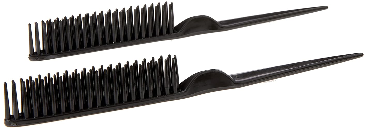 CocoBlack Naturals 3 Row Styling Comb - Detangling & Defining Curls, Small, Black, Plastic, Model CB5350