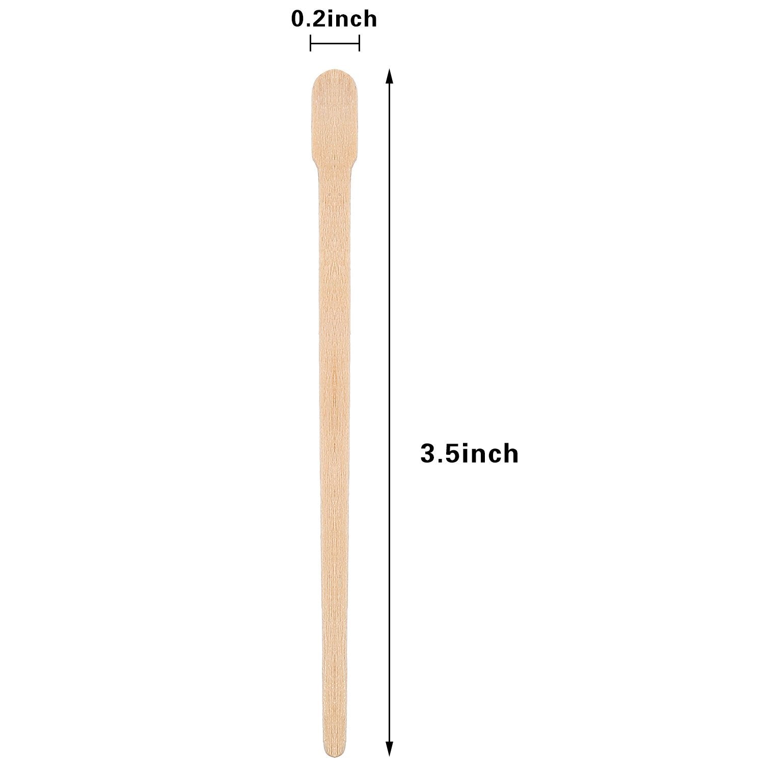 Bememo 500 Pieces Wax Sticks for Hair Removal, Small Wax Spatulas Applicator Wood Craft Sticks for Eyebrow, Lip, Nose Waxing