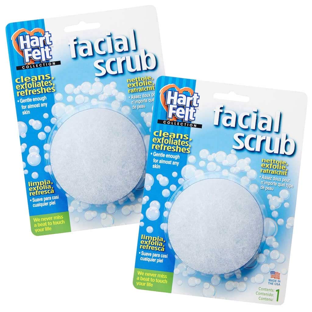 HartFelt Round Face Scrubber for Women | Reusable Facial Sponges for Daily Cleansing | Facial Exfoliating Pads for Removing Dead