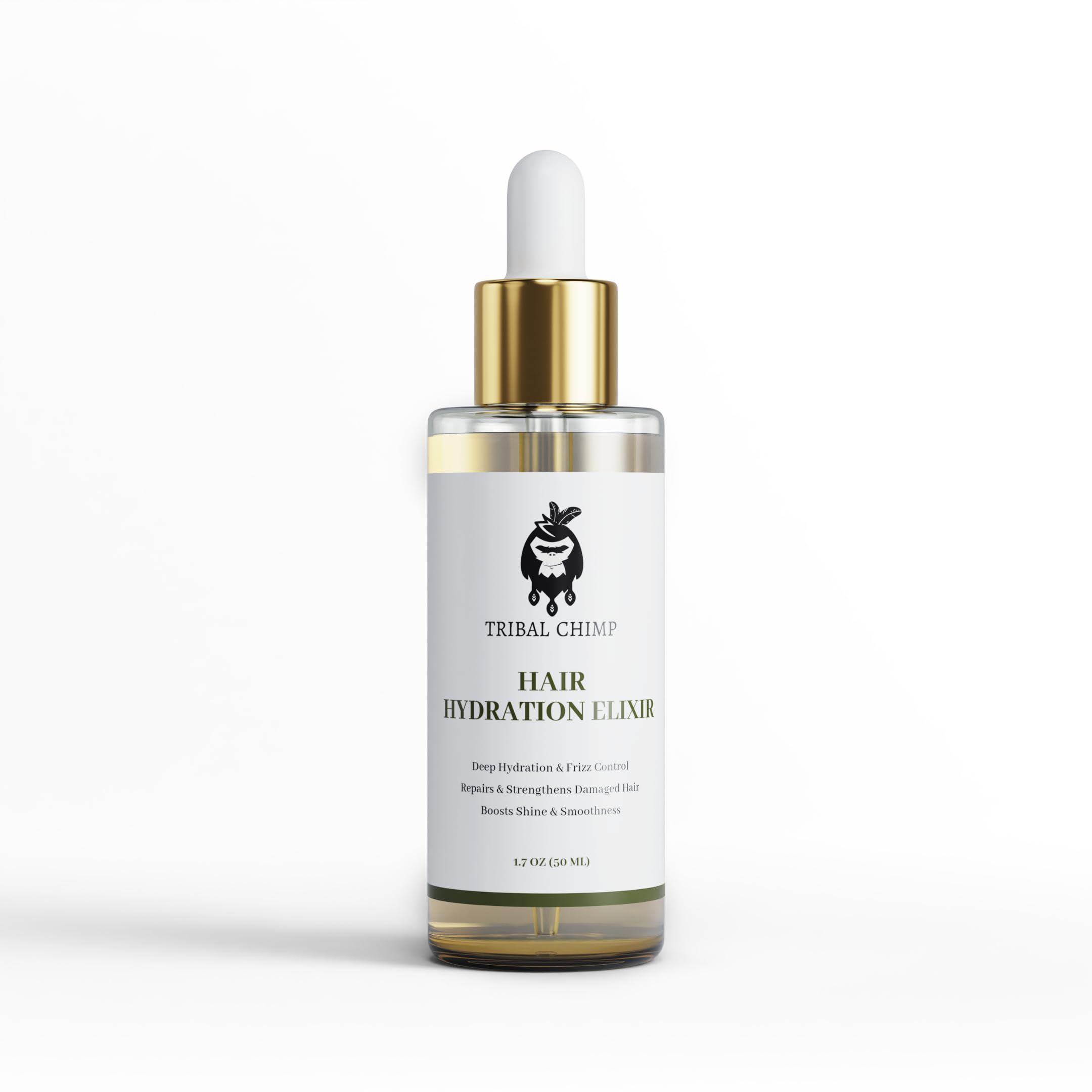 Tribal Chimp Hair Oil  Lightweight, NonGreasy Formula for Frizz Control & Dry Scalp Treatment | Daily Hair Care Oil for Men & 