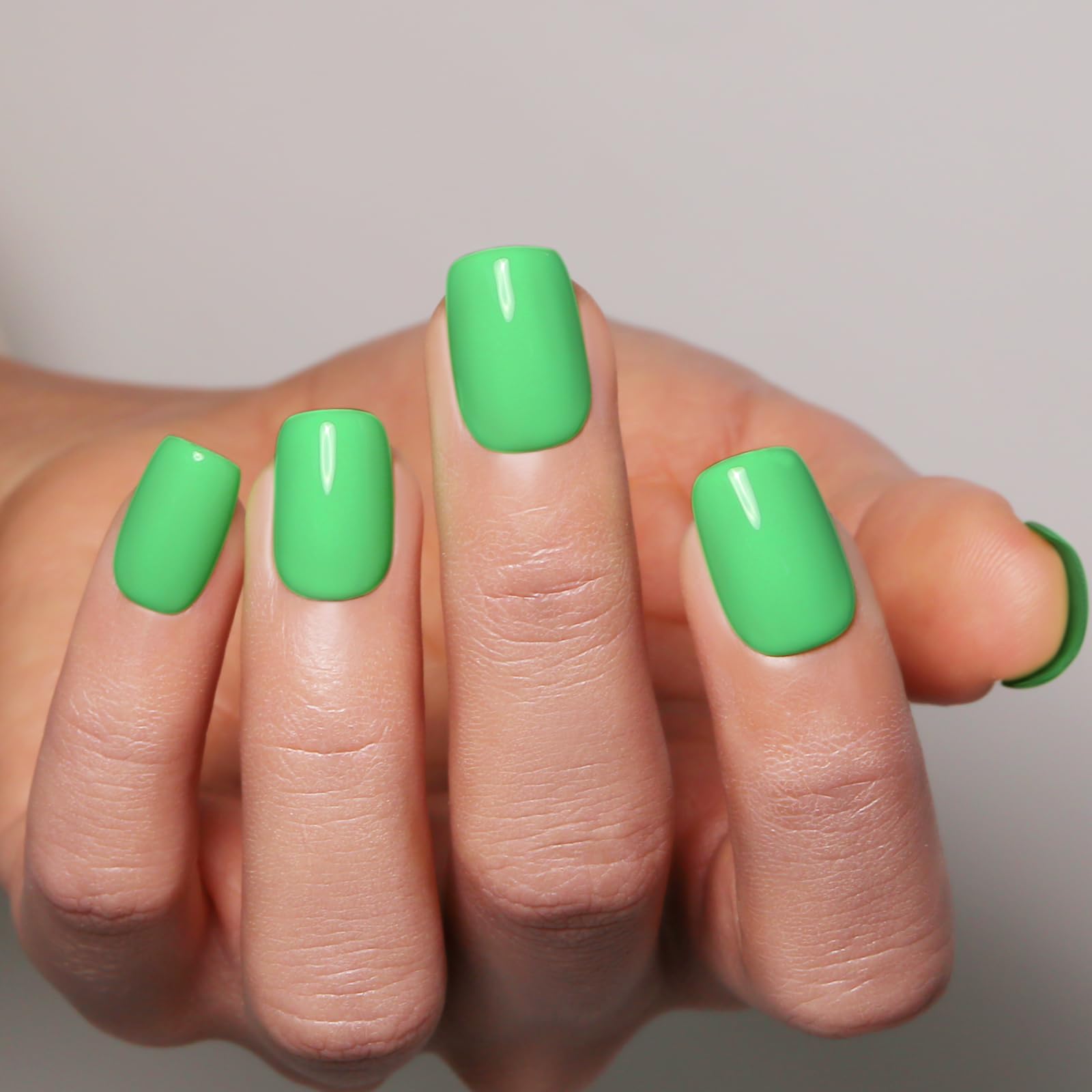 Firedeep 16Ml Gel Nail Polish,Pastel Green Color Soak Off Uv Led Nail Gel Polish Spring Summer Nail Art Starter Manicure Salon D