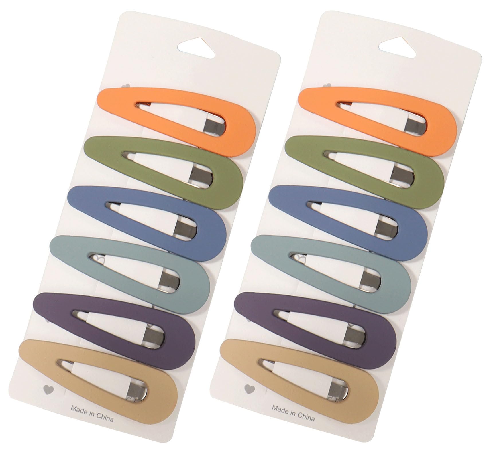 Matte Hair Barrettes for Women and Girls - B.PHNE 2.8 Inch Non Slip Snap Hair Clips for Thick or Thin Hair - Cute Candy Color Me
