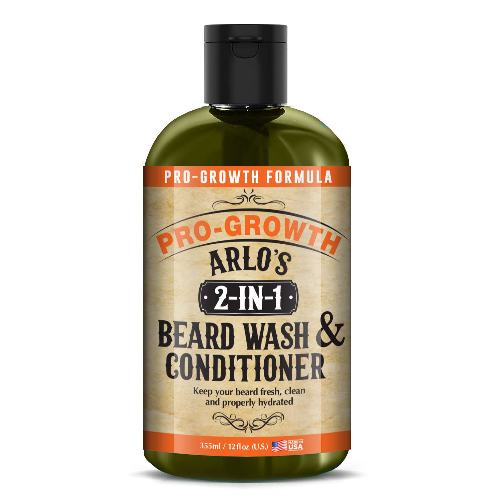 Arlo'S 2-In-1 Beard Wash And Conditioner 12 Oz. - Pro Growth Formula