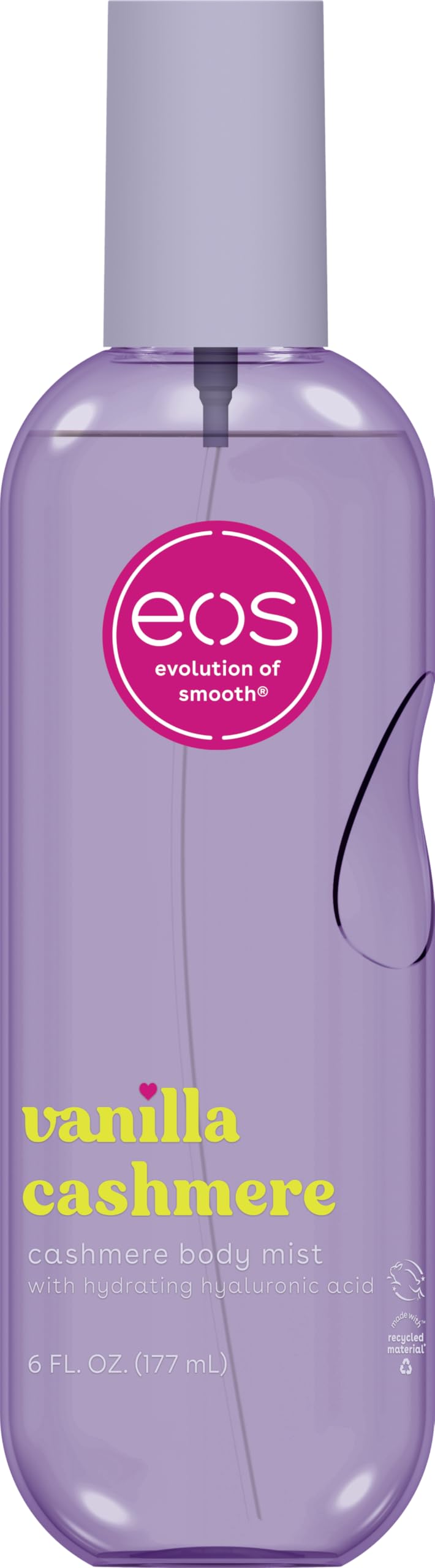 eos Cashmere Body Mist, Vanilla Cashmere, Soft Musk, Cozy Caramel, Hair Mist, Body Spray for Women Moisturizing, Hyaluronic Acid