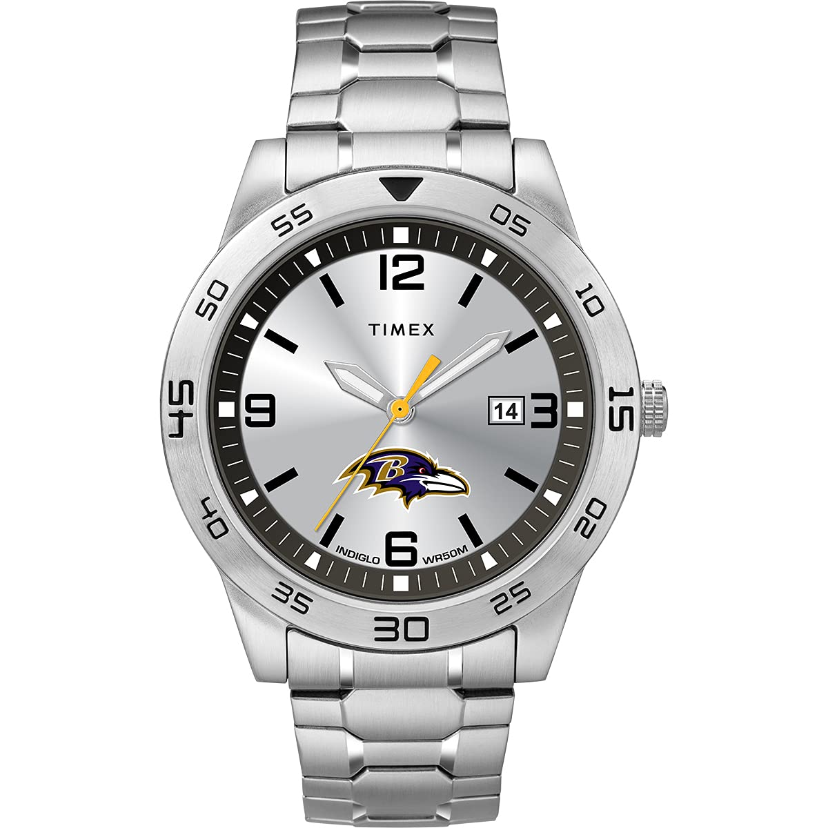 Timex Tribute Men's NFL Citation 42mm Watch - Baltimore Ravens with Stainless Steel Expansion Band