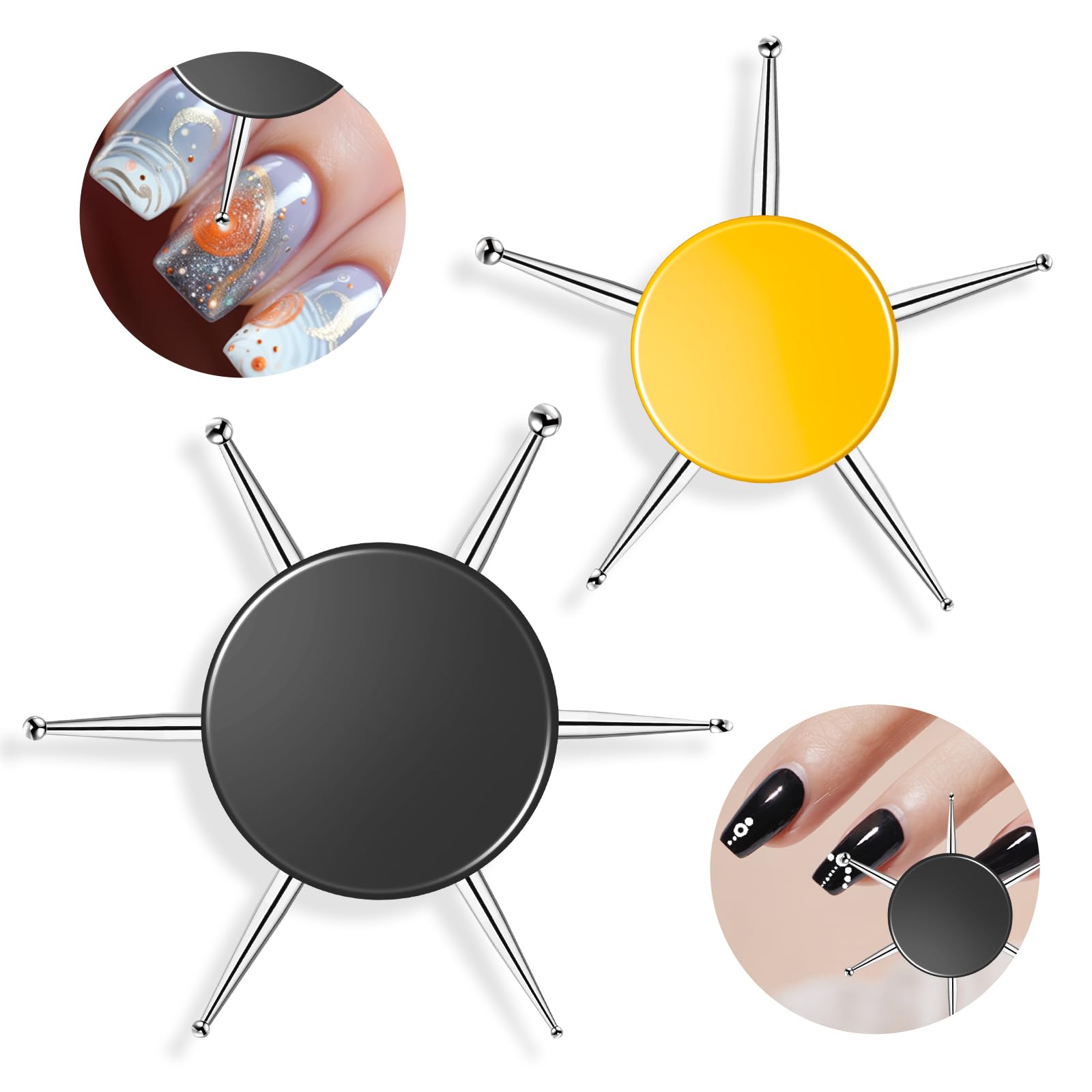 2Pcs Nail Dotting Tool Set, Circular Nail Art Dotting Tools, 12 Sizes Nail Design Dotting Pen, Multipurpose Manicure Pen for Pat
