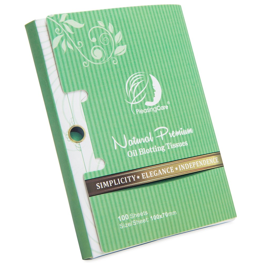 Natural Green Tea Oil Absorbing Tissues - 200 Counts In 2 Pack, Premium Face Oil Blotting Paper - Take 1 Piece Each Time Design